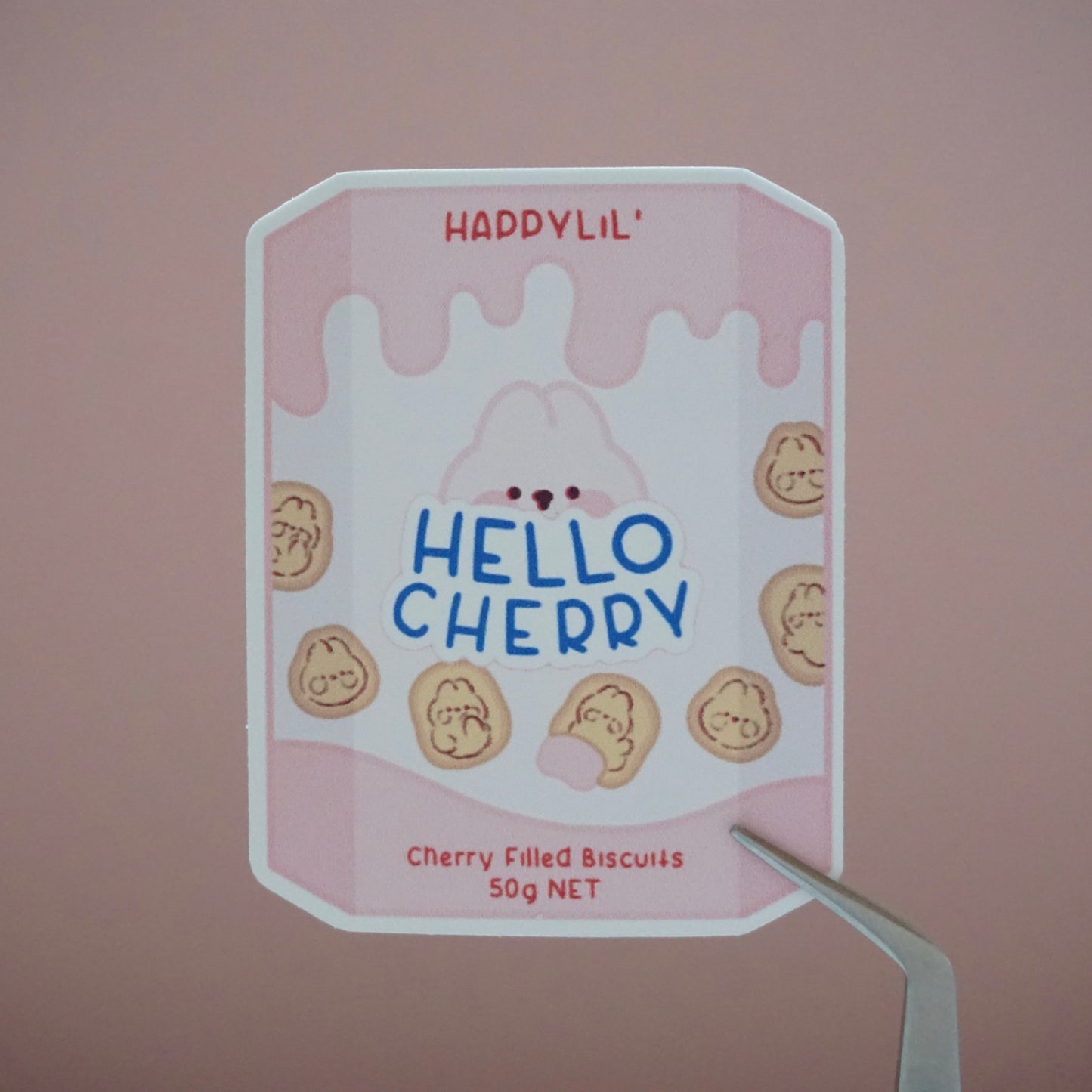 Hello Cherry Waterproof Soft Matte Vinyl Die-Cut Sticker