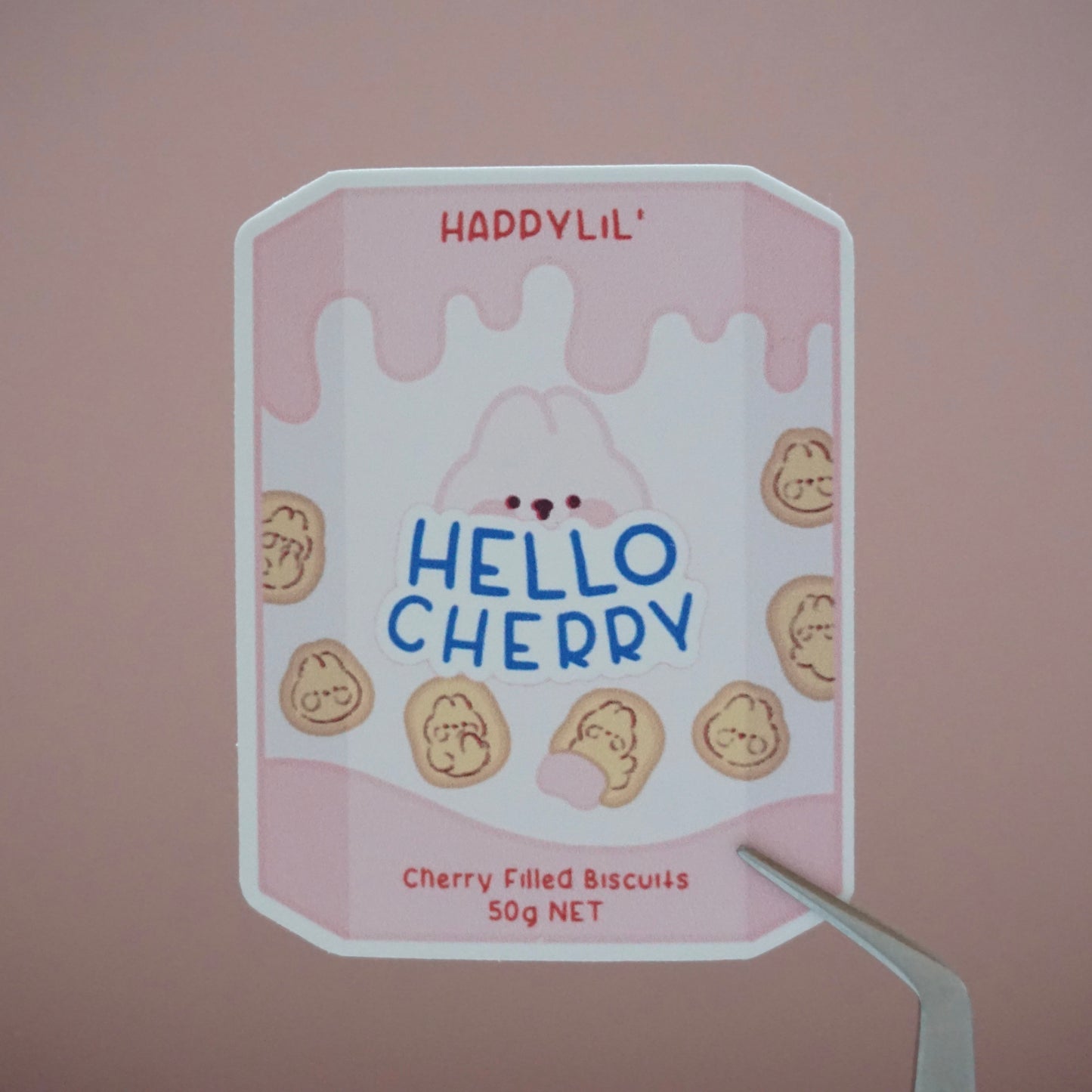 Hello Cherry Waterproof Soft Matte Vinyl Die-Cut Sticker