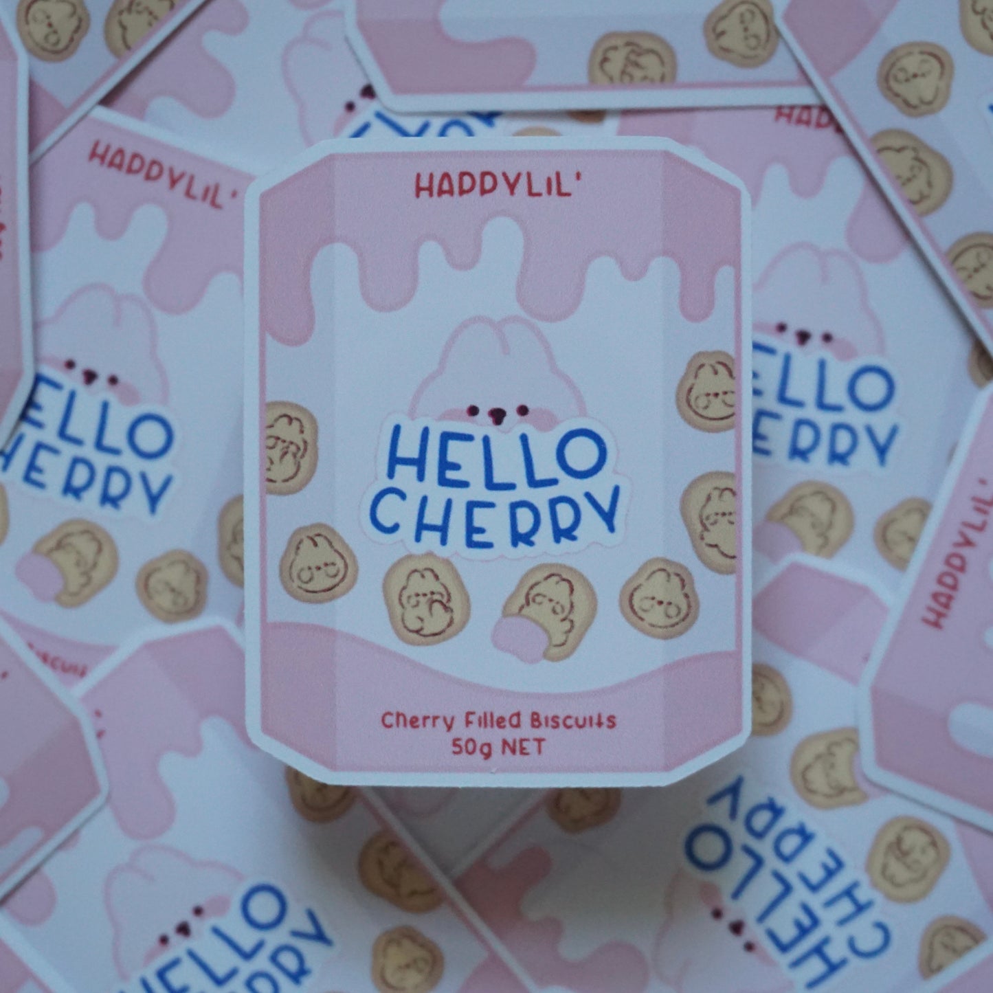 Hello Cherry Waterproof Soft Matte Vinyl Die-Cut Sticker