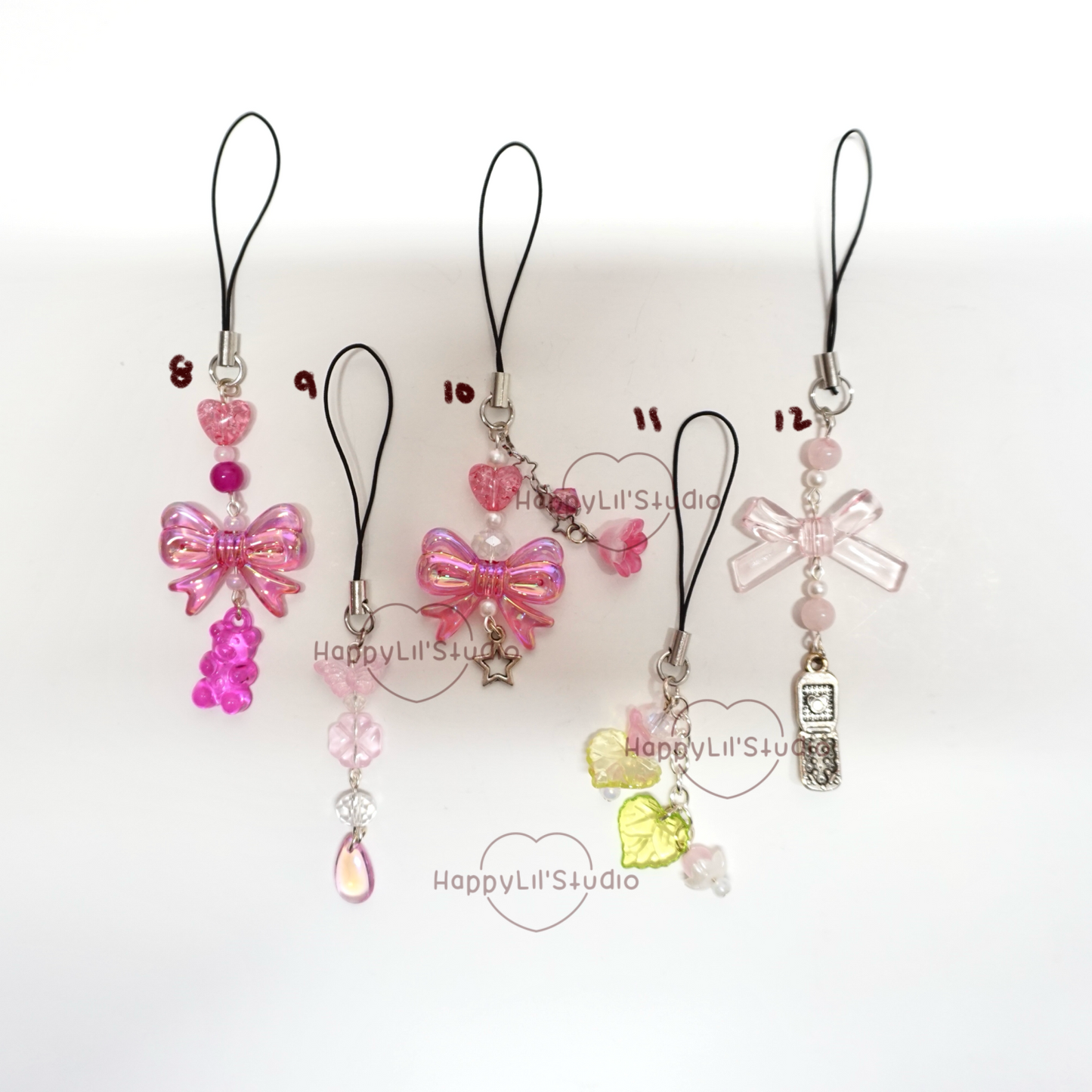 'Pretty in Pink' Mini Phone Charms