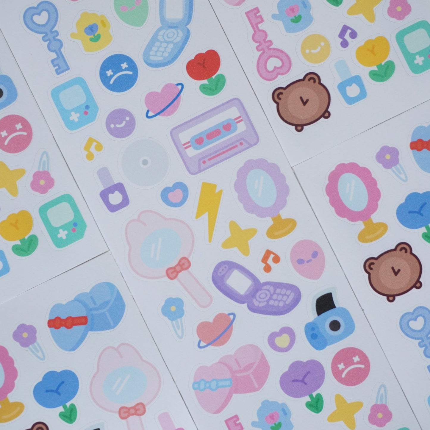 Cute Items Paper Matte Kiss-Cut Deco Sticker Sheet