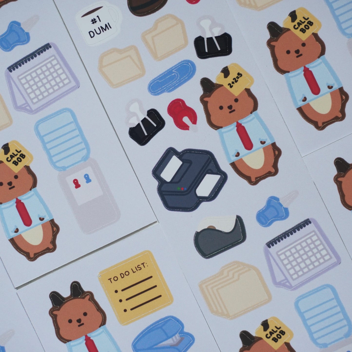 Reuben the Accountant Soft Matte Waterproof Vinyl Sticker Sheet