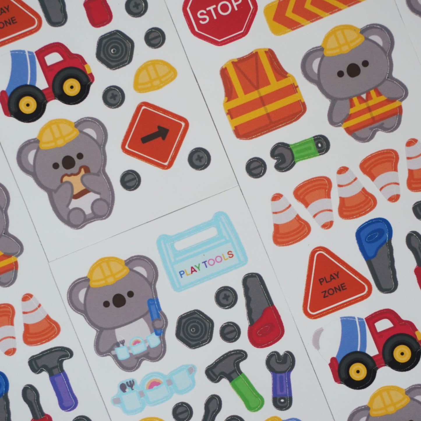 Kola the Builder Soft Matte Waterproof Vinyl Kiss-Cut Deco Sticker Sheet