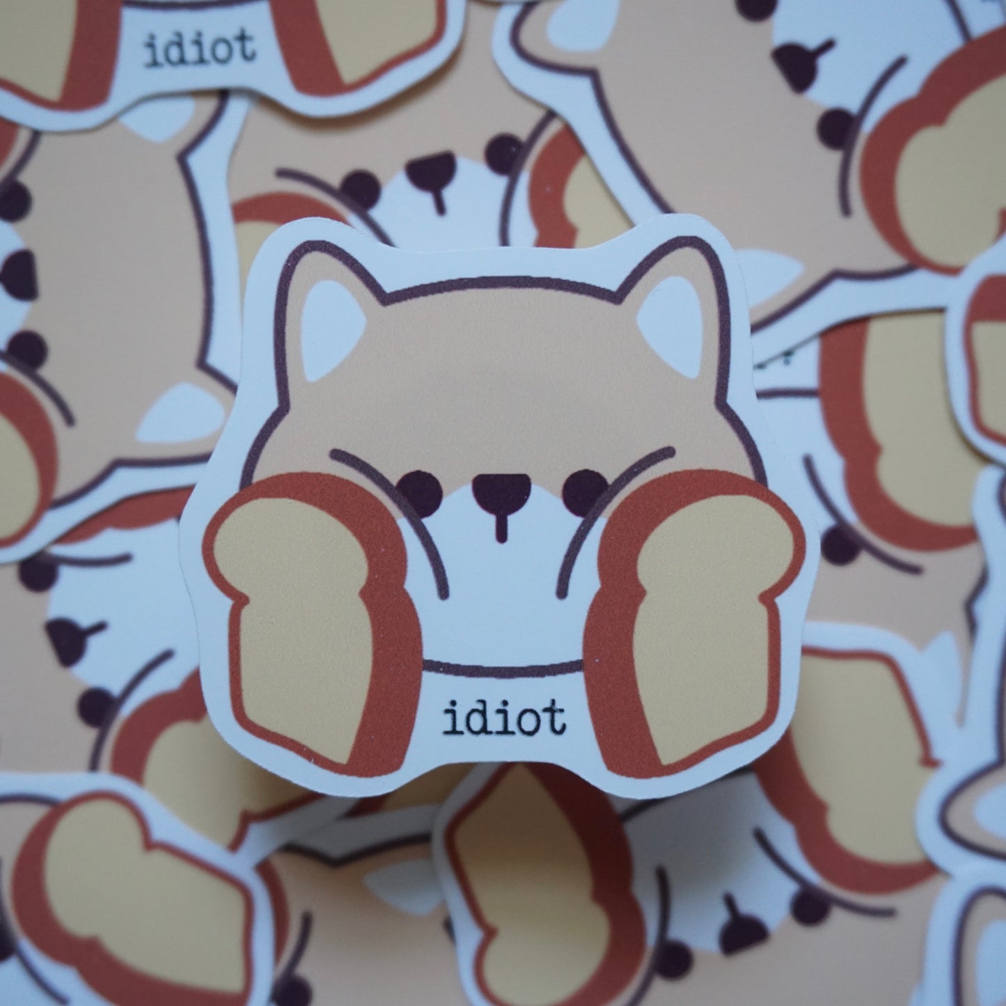 Idiot Sandwich Waterproof Soft Matte Vinyl Die-Cut Sticker