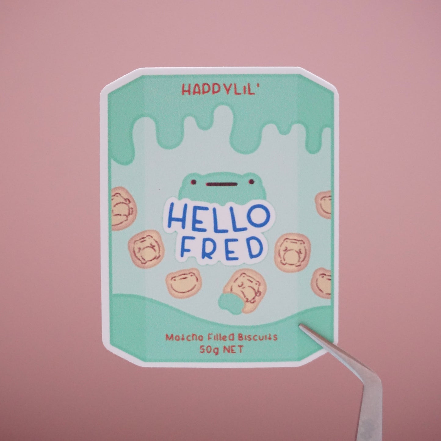 Hello Fred Waterproof Soft Matte Vinyl Die-Cut Sticker