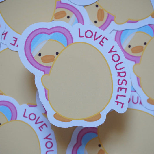 Love Yourself Waterproof Soft Matte Vinyl Die-Cut Sticker