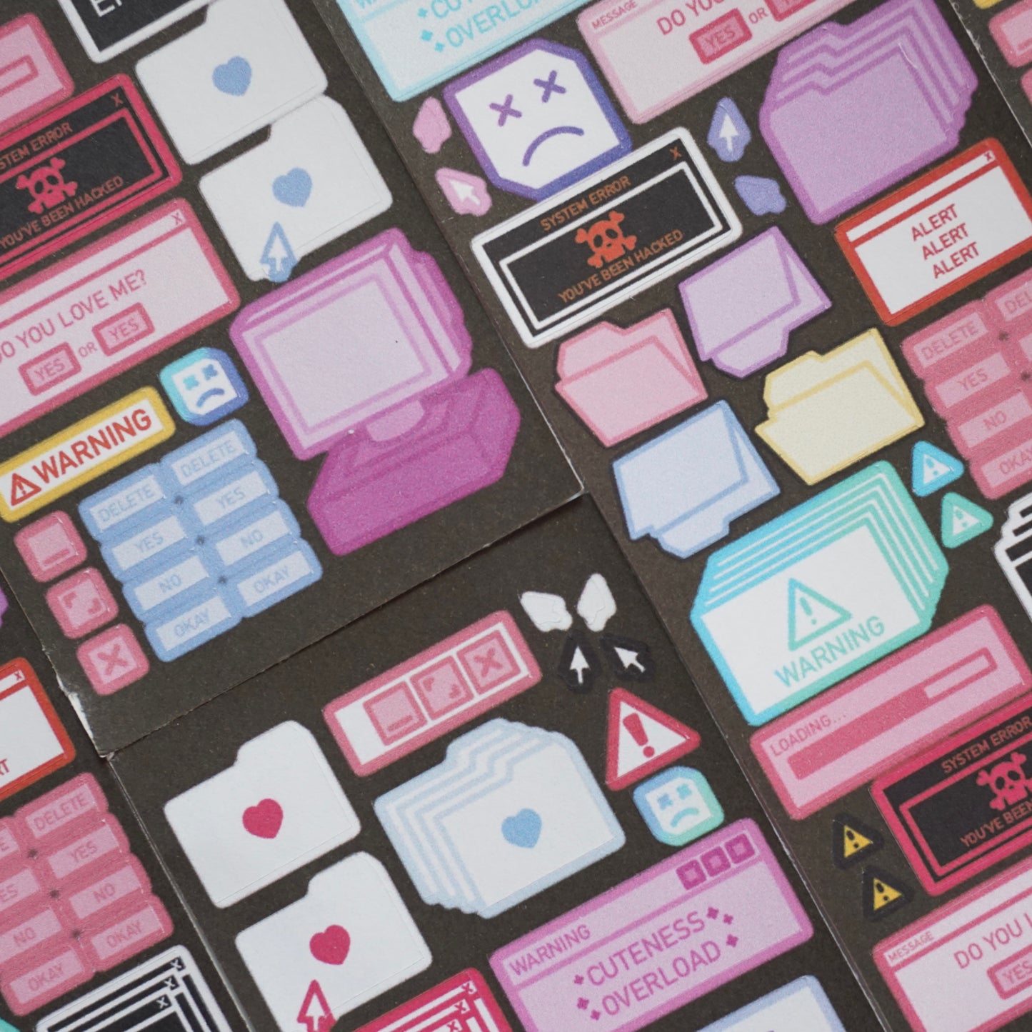 Hacked Paper Matte Kiss-Cut Deco Sticker Sheet