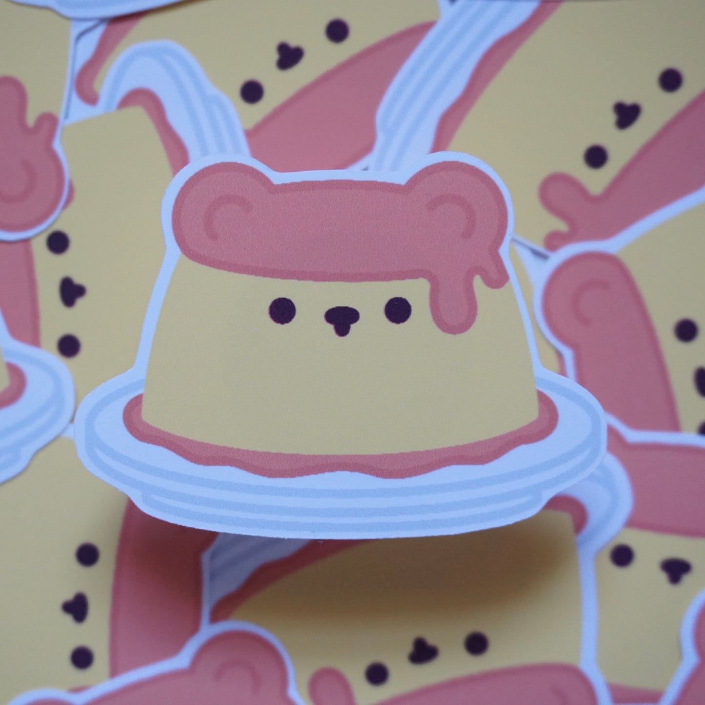 Pudding as Pudding Waterproof Soft Matte Vinyl Die-Cut Sticker