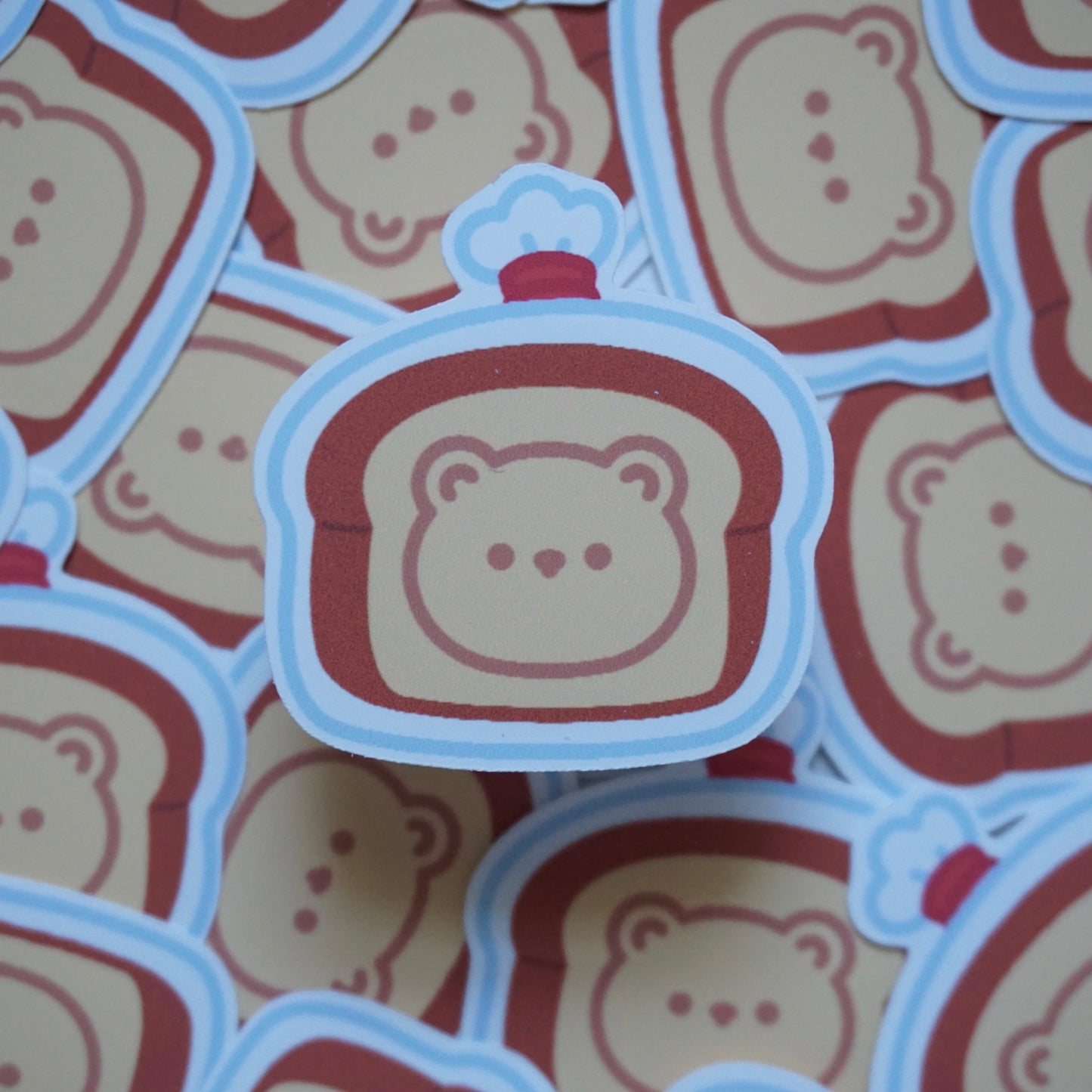 Pudding as Bread Waterproof Soft Matte Vinyl Die-Cut Sticker