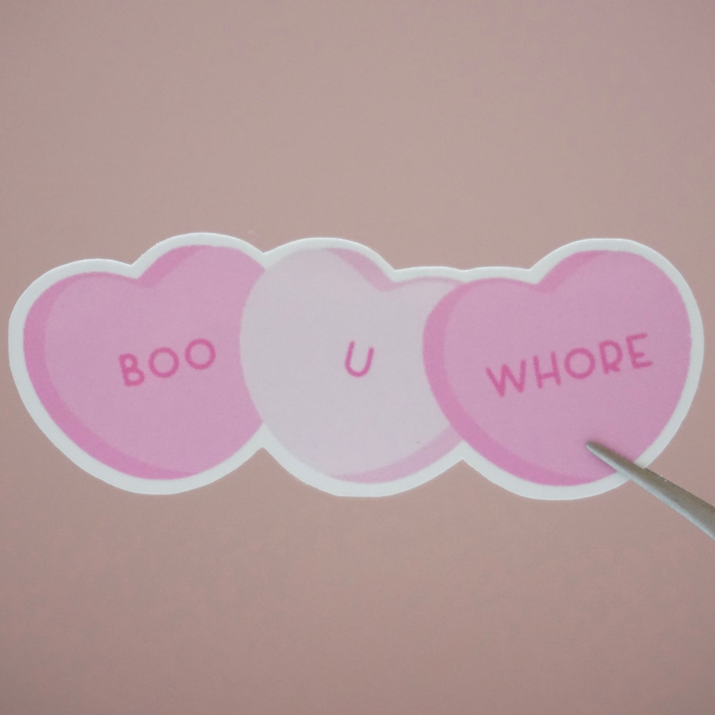 Boo U Whore Waterproof Glossy Vinyl Die-Cut Sticker