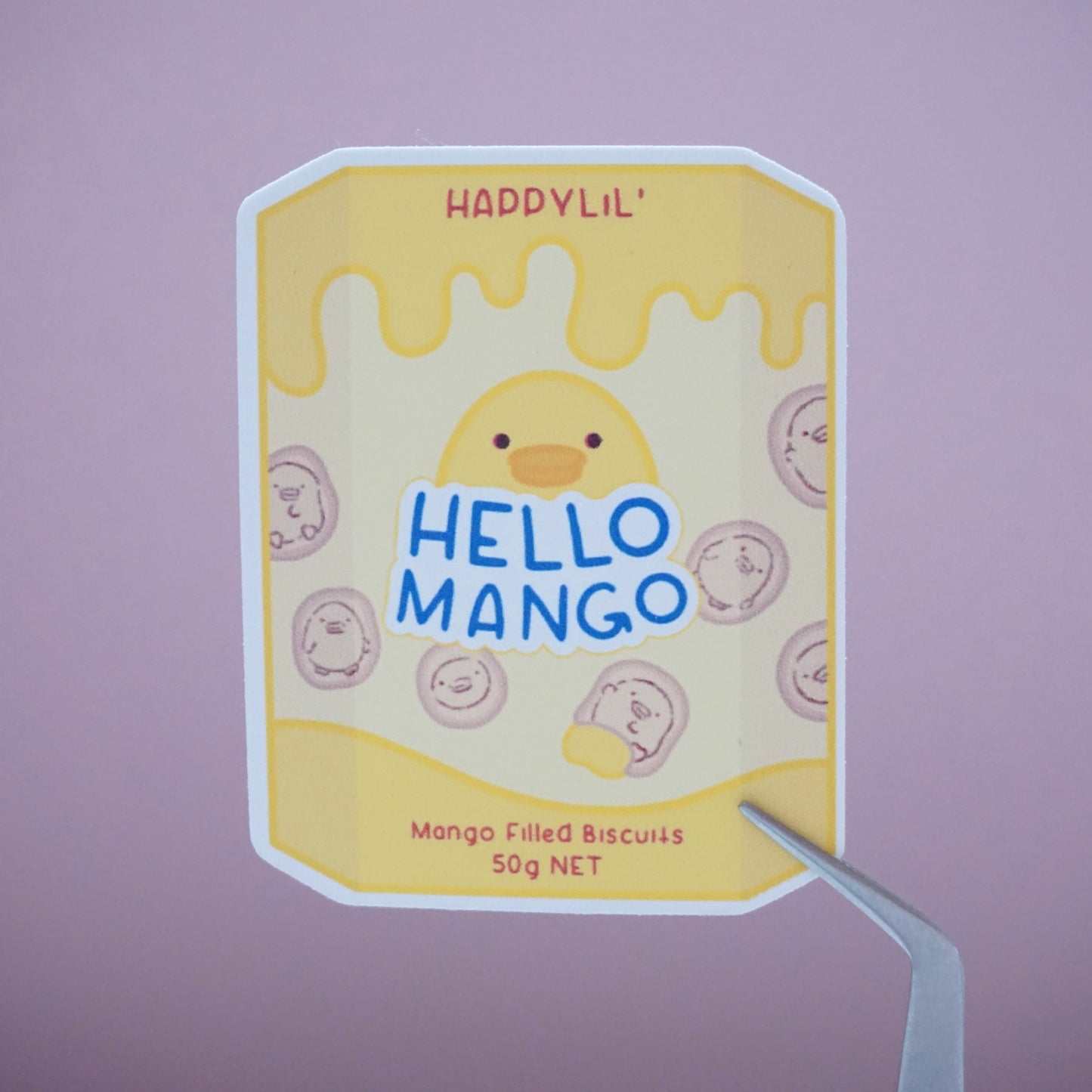 Hello Mango Waterproof Soft Matte Vinyl Die-Cut Sticker