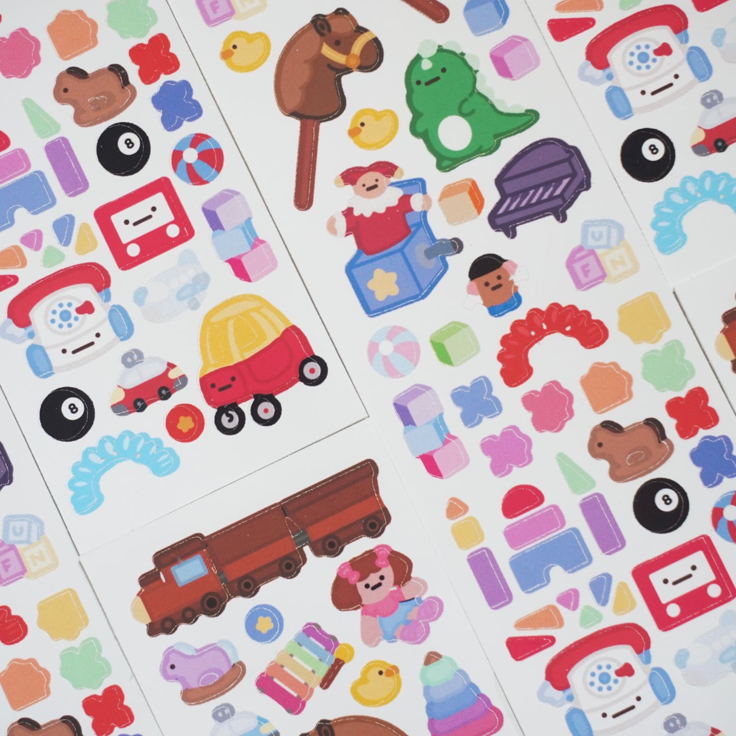 Playful Domino Soft Matte Waterproof Vinyl Kiss-Cut Sticker Sheet