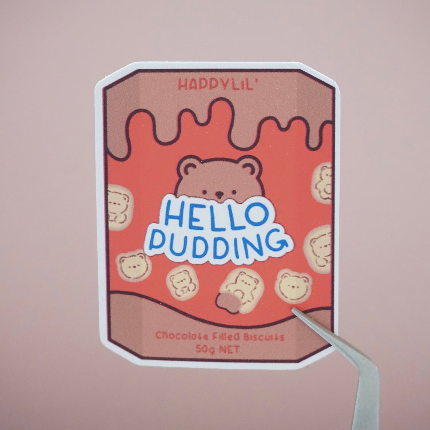 Hello Pudding Waterproof Soft Matte Vinyl Die-Cut Sticker