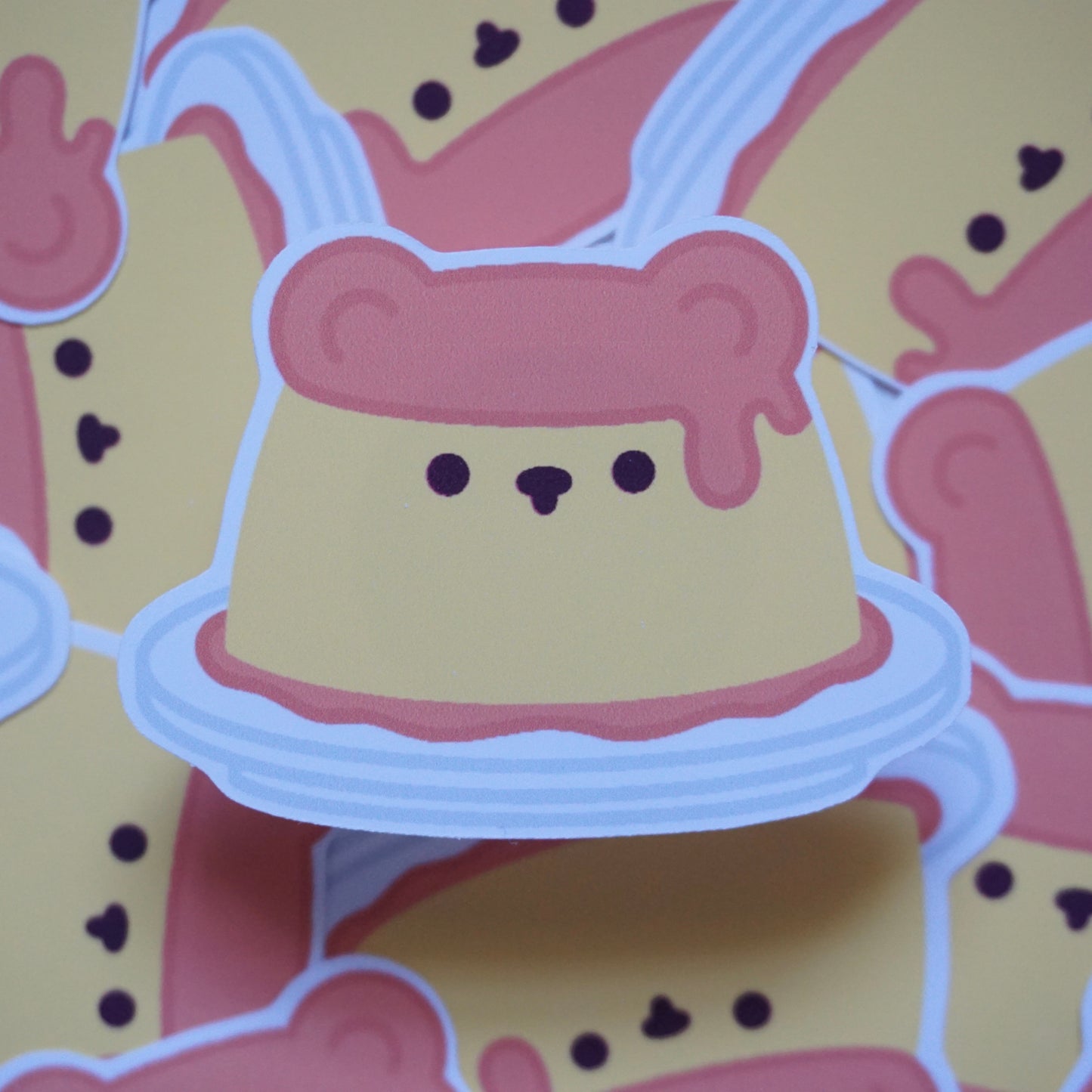 Pudding as Pudding Waterproof Soft Matte Vinyl Die-Cut Sticker