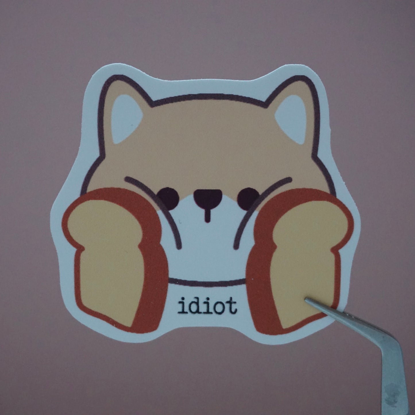 Idiot Sandwich Waterproof Soft Matte Vinyl Die-Cut Sticker