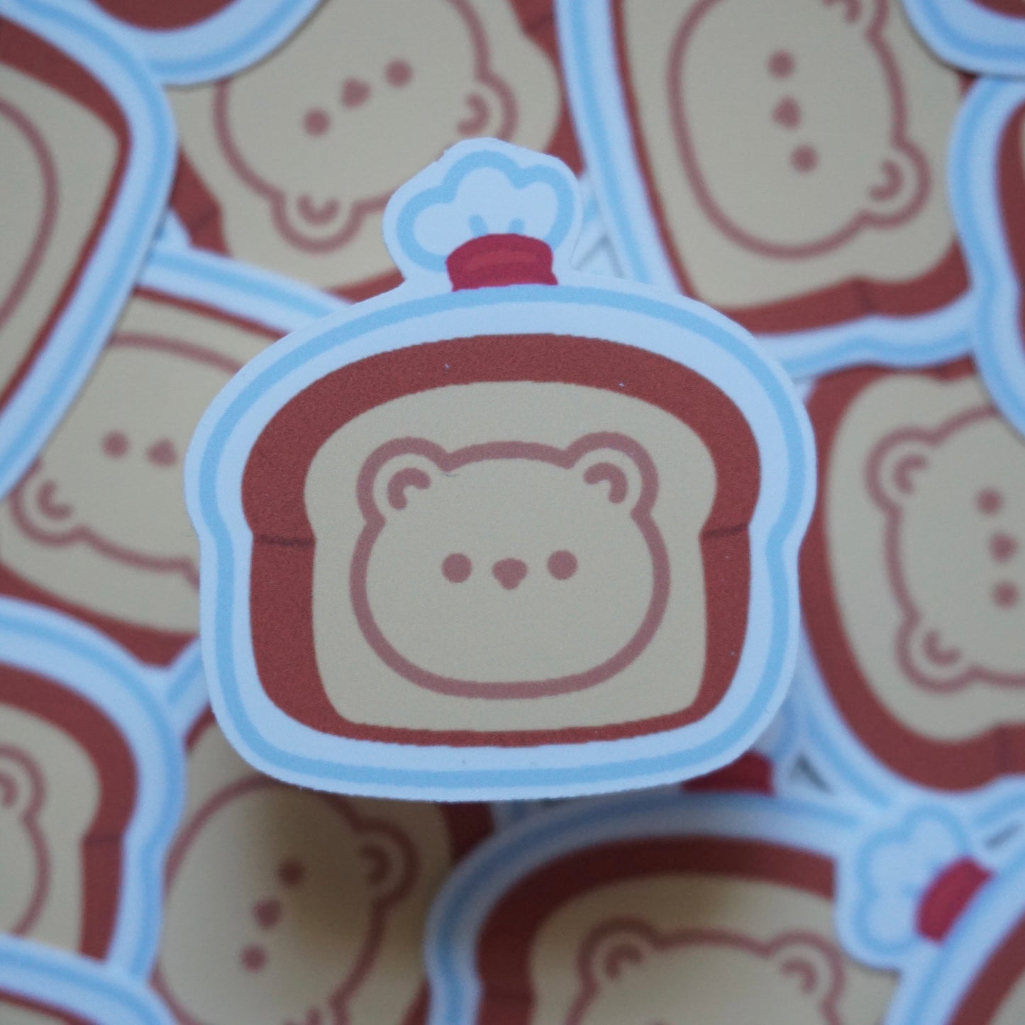 Pudding as Bread Waterproof Soft Matte Vinyl Die-Cut Sticker