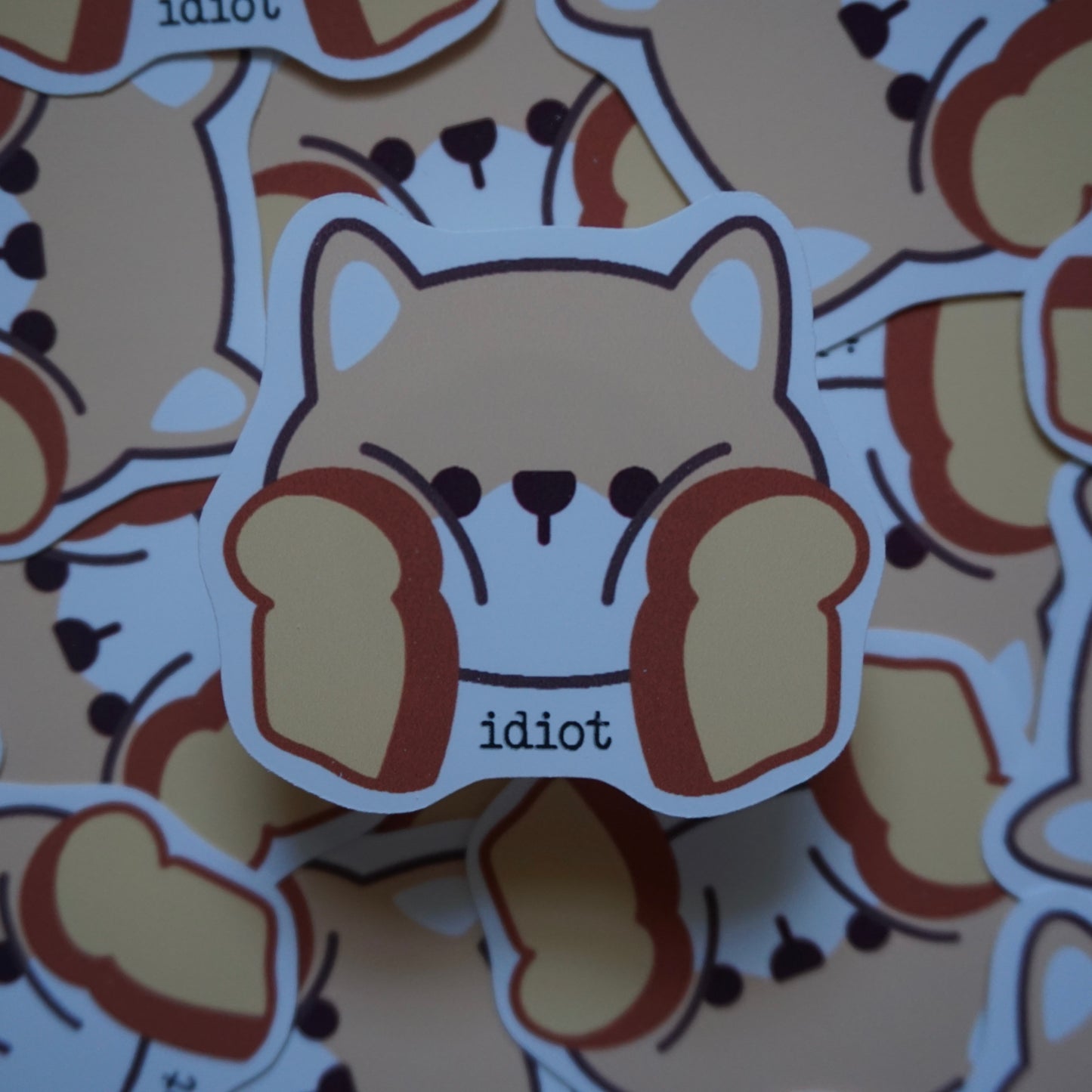 Idiot Sandwich Waterproof Soft Matte Vinyl Die-Cut Sticker