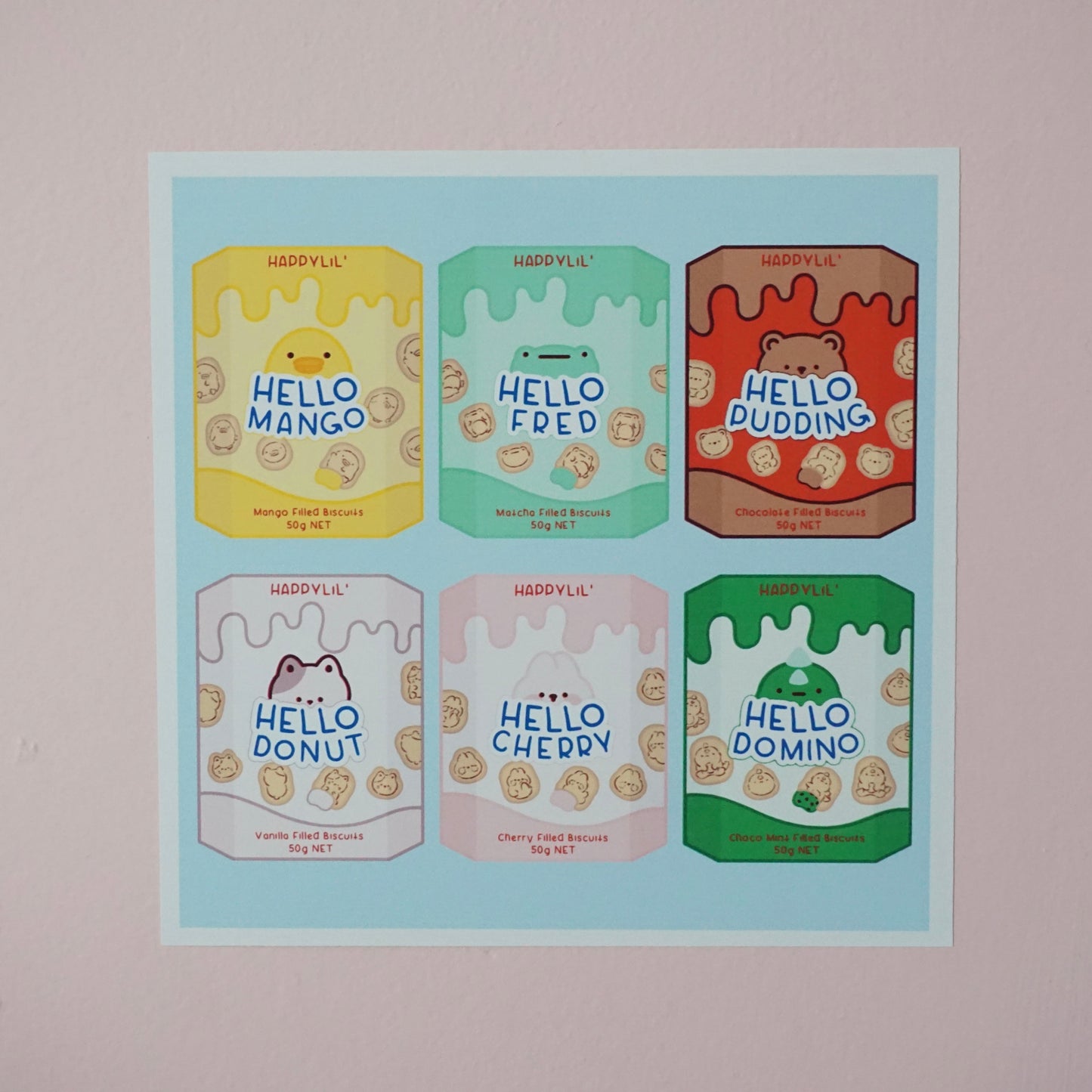 HappyLil' Biscuits Soft Matte Art Print