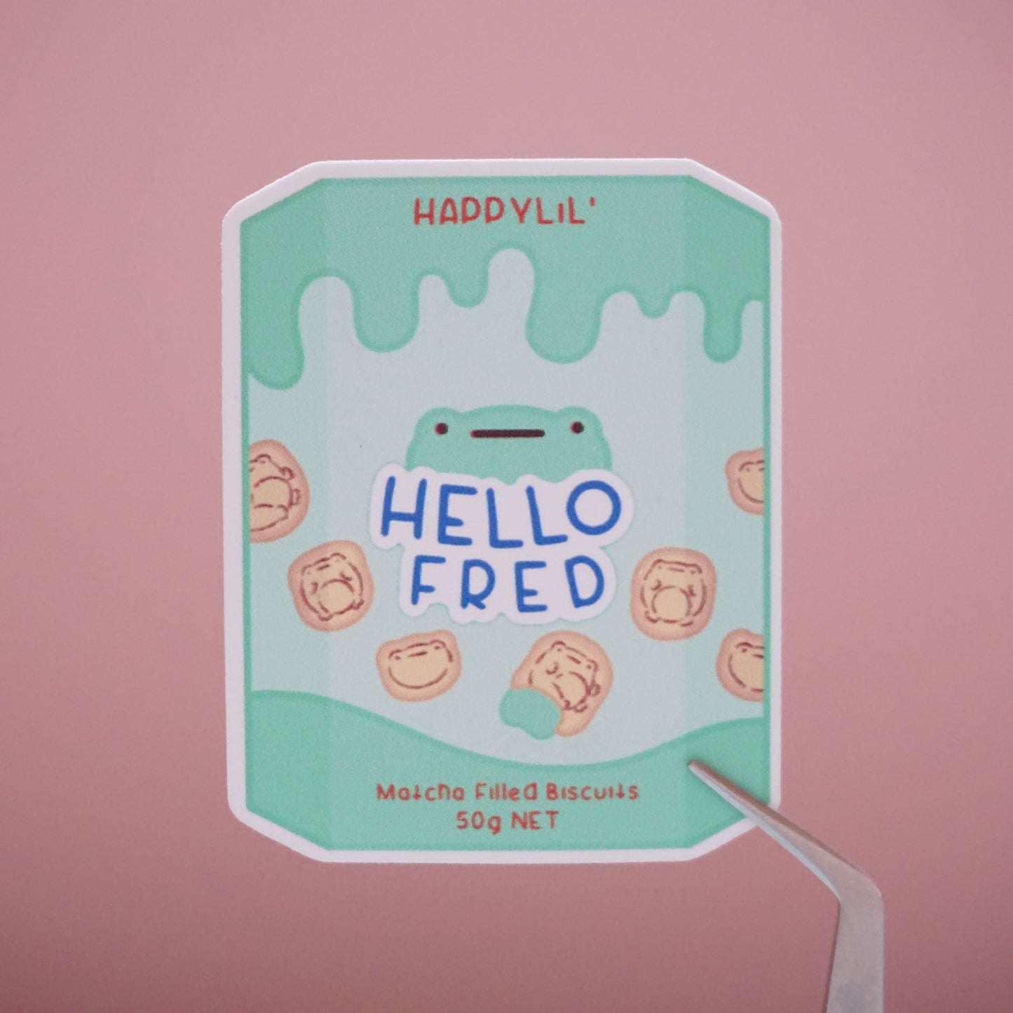 Hello Fred Waterproof Soft Matte Vinyl Die-Cut Sticker