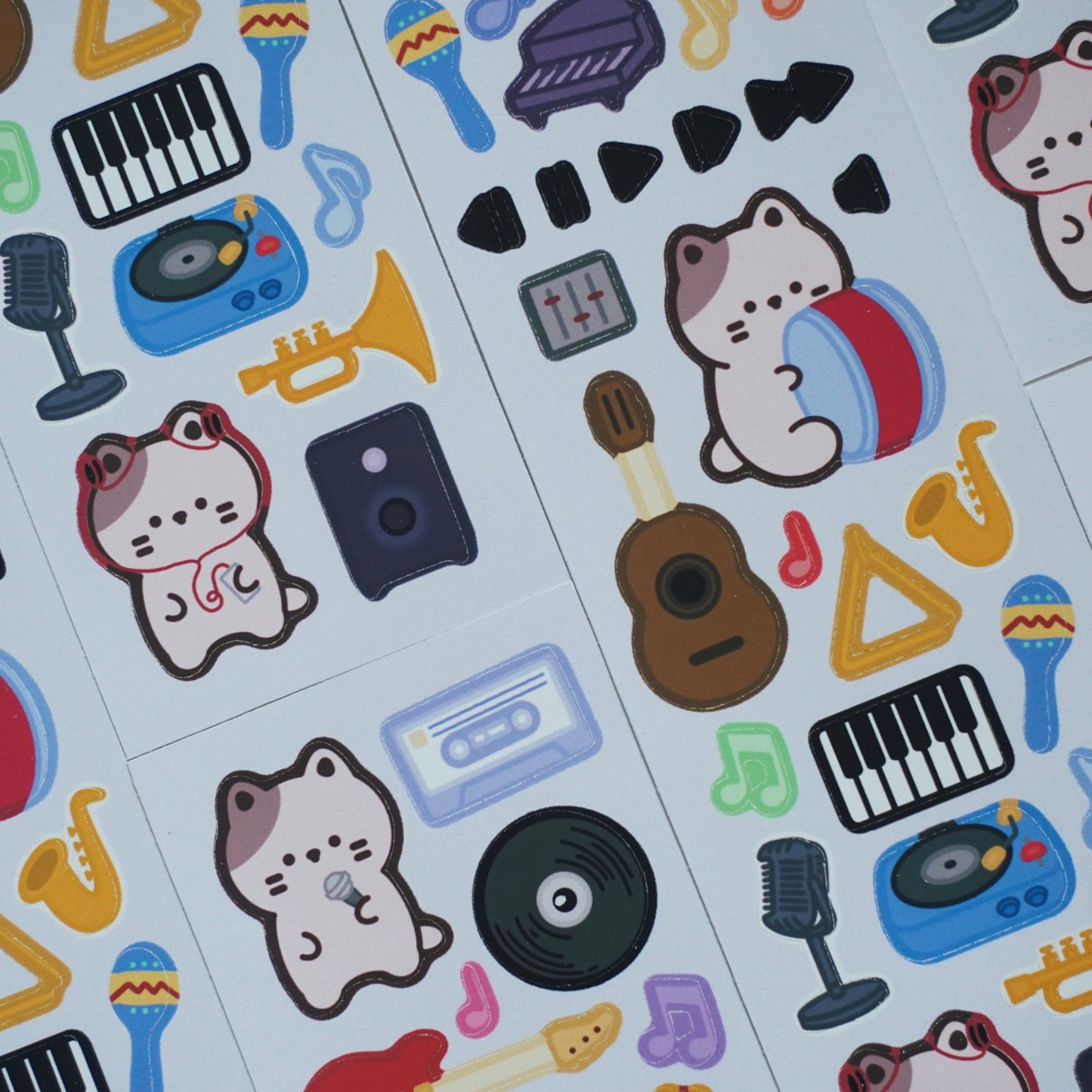 Donut the Musician Soft Matte Waterproof Vinyl Kiss-Cut Sticker Sheet