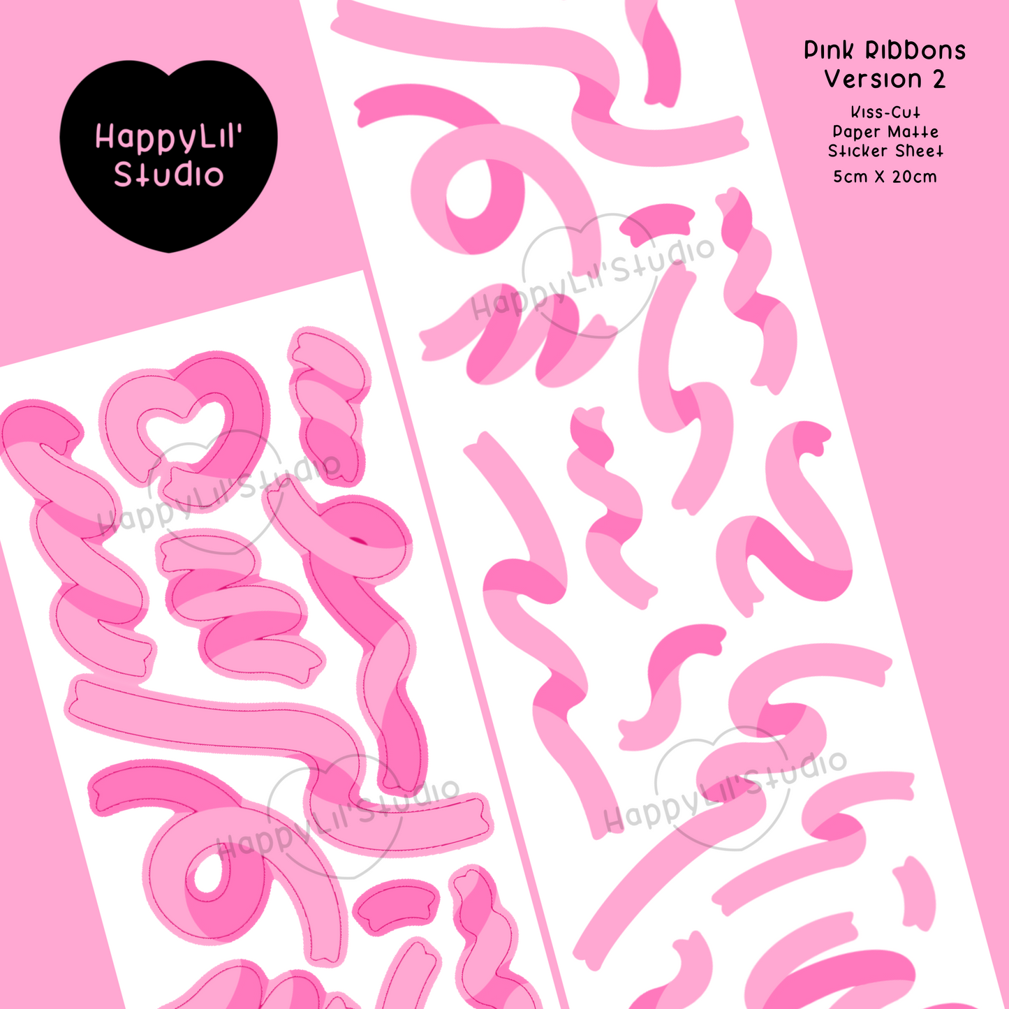 Deco Ribbons (Version 2) Paper Matte Kiss-Cut Deco Sticker Sheet