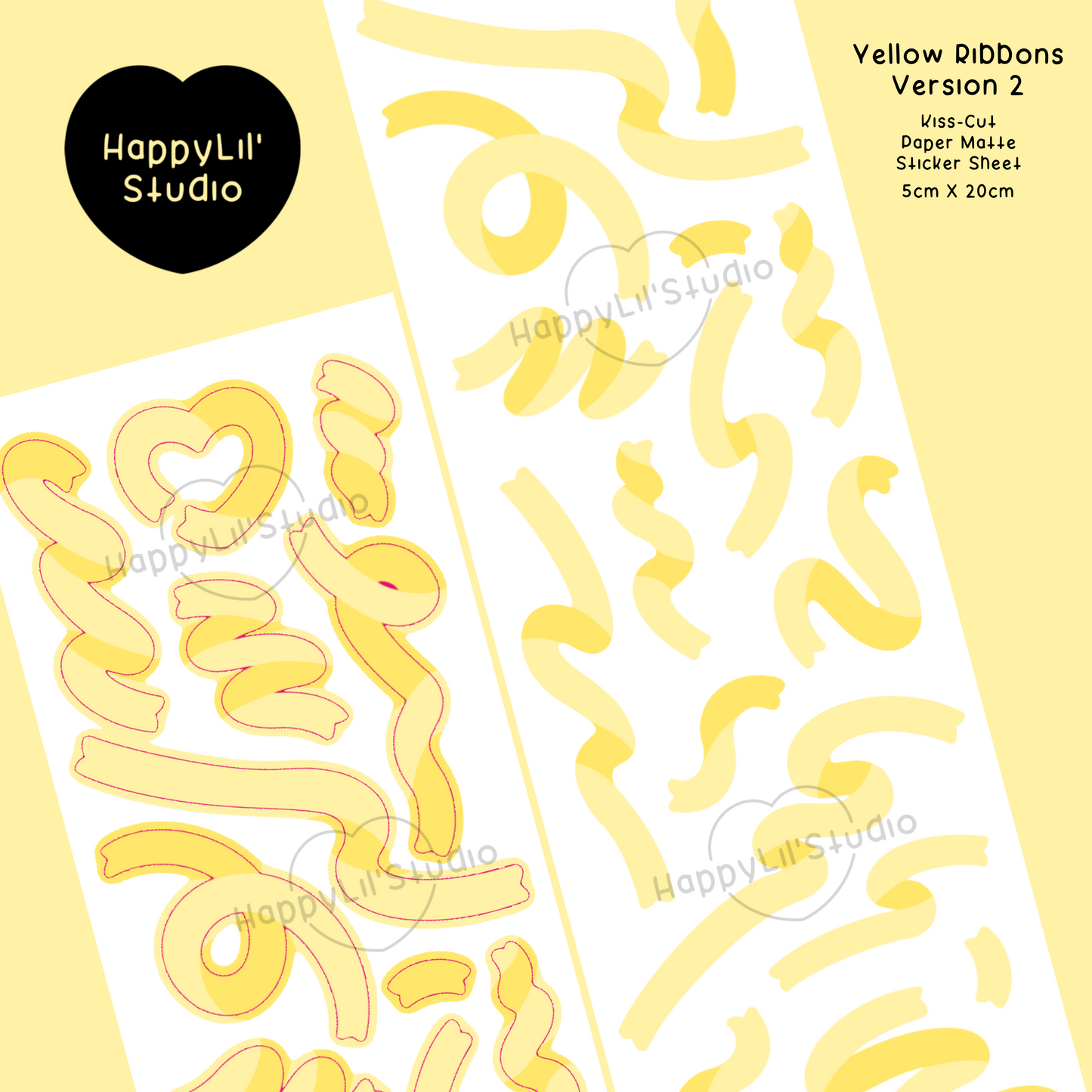 Deco Ribbons (Version 2) Paper Matte Kiss-Cut Deco Sticker Sheet