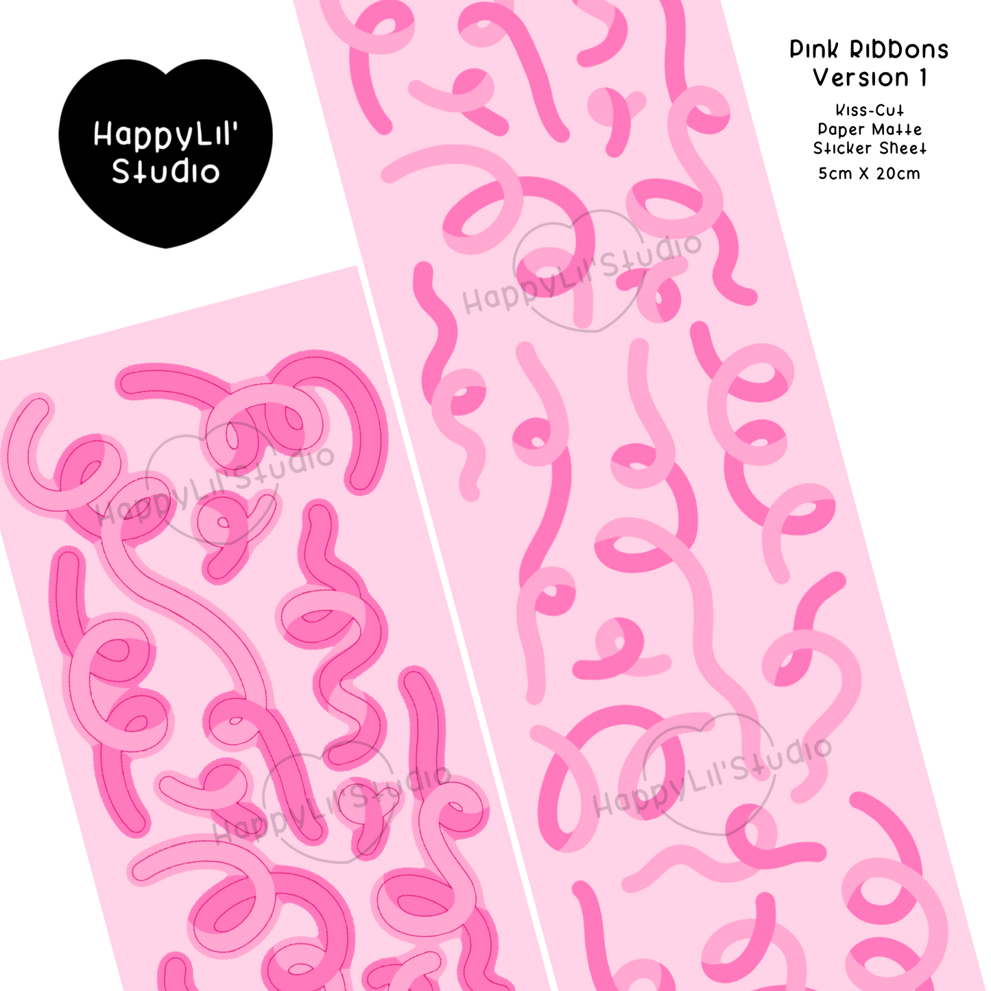 Deco Ribbons (Version 1) Paper Matte Kiss-Cut Deco Sticker Sheet