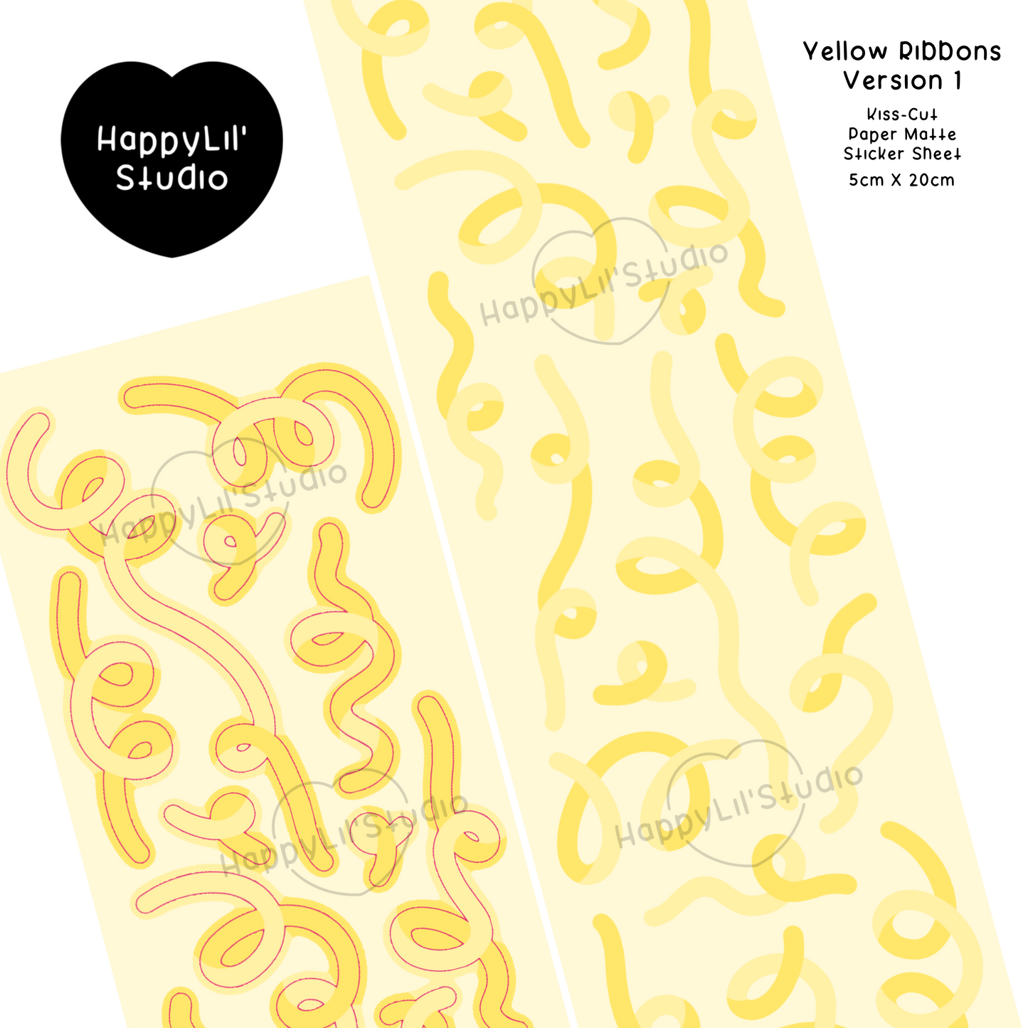 Deco Ribbons (Version 1) Paper Matte Kiss-Cut Deco Sticker Sheet