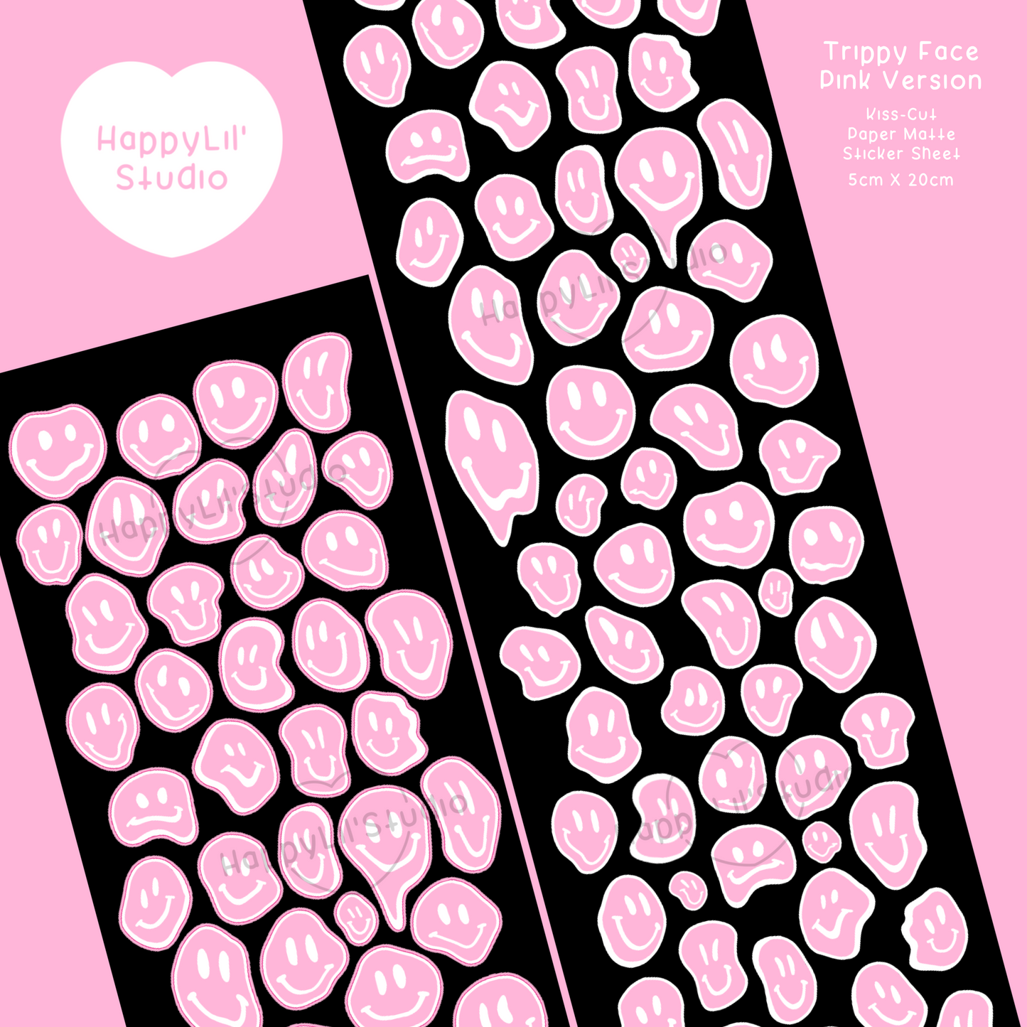 Trippy Face Paper Matte Kiss-Cut Deco Sticker Sheet