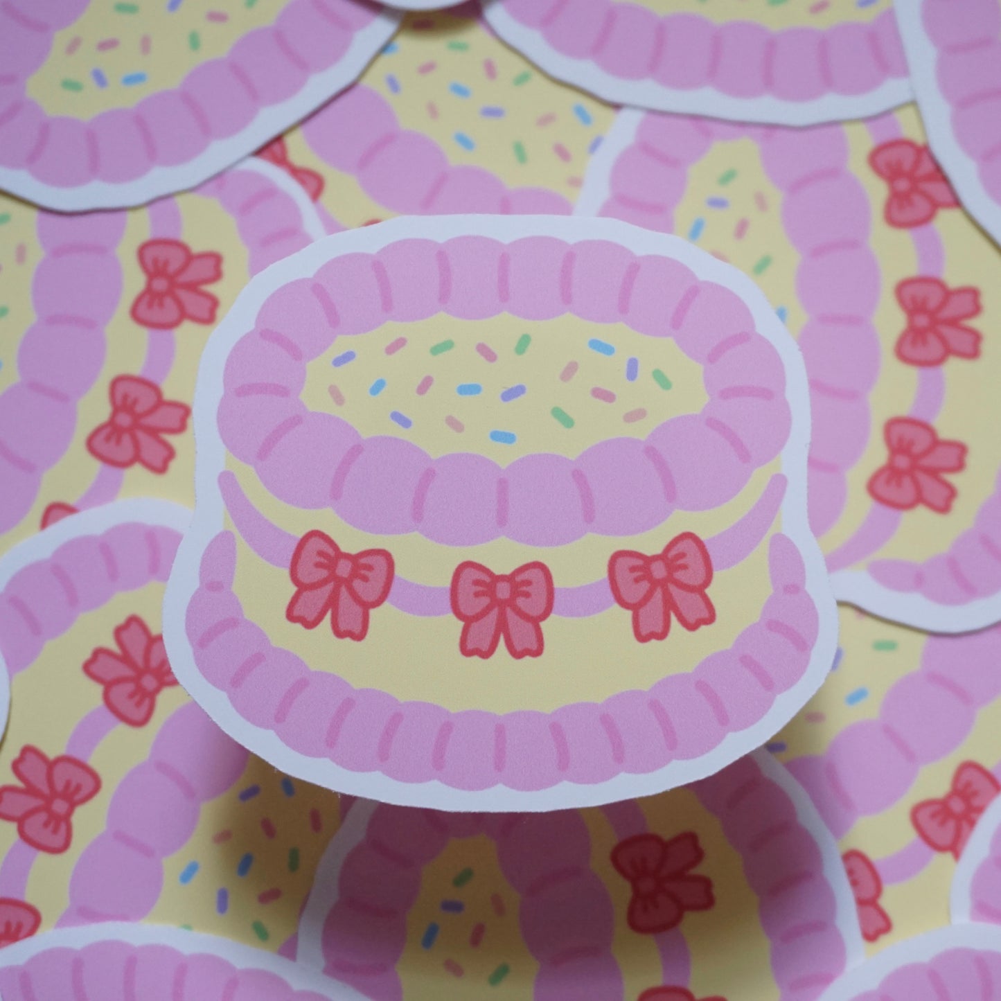 HappyLil' Cakes Waterproof Soft Matte Vinyl Die-Cut 5 Random Stickers Pack