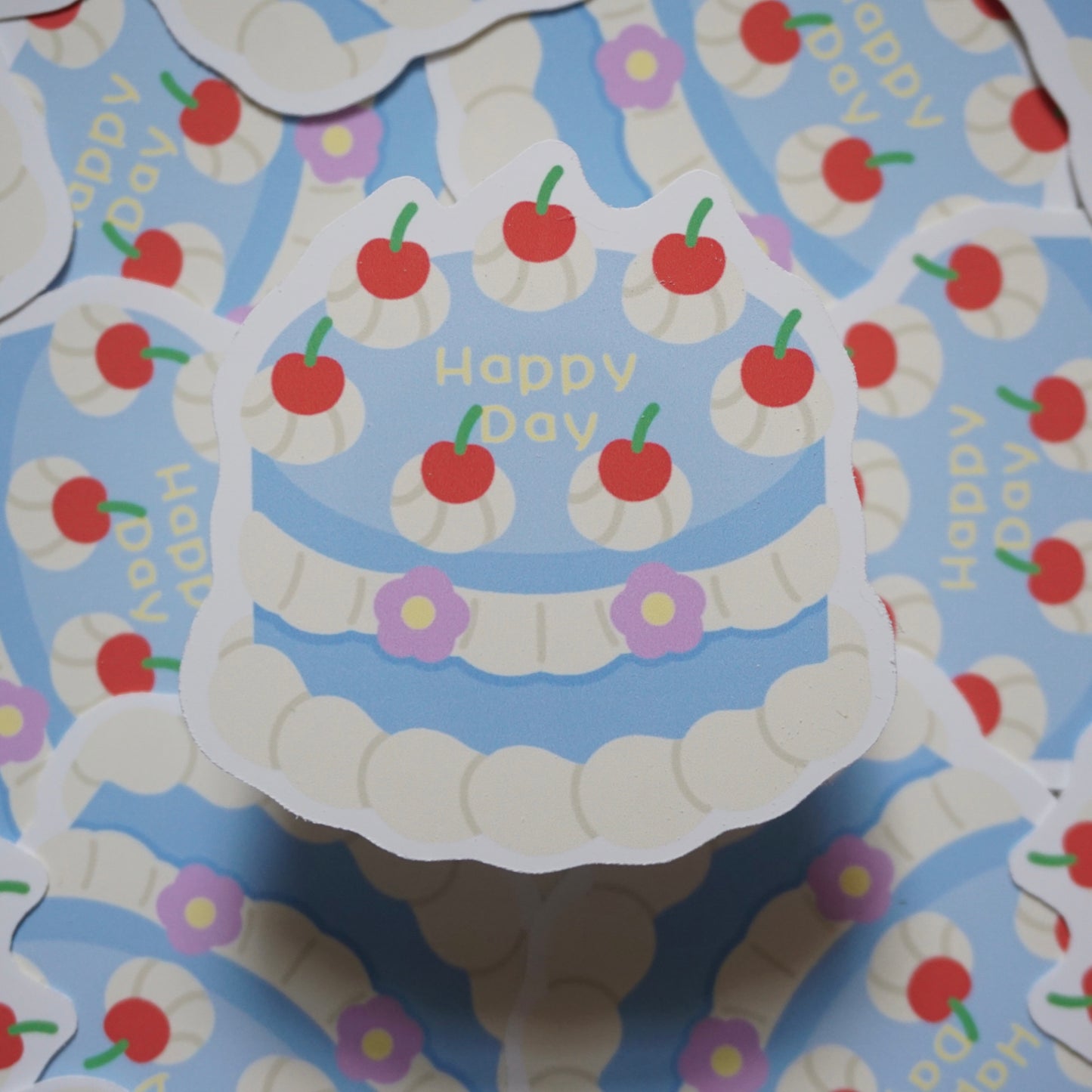 HappyLil' Cakes Waterproof Soft Matte Vinyl Die-Cut 5 Random Stickers Pack