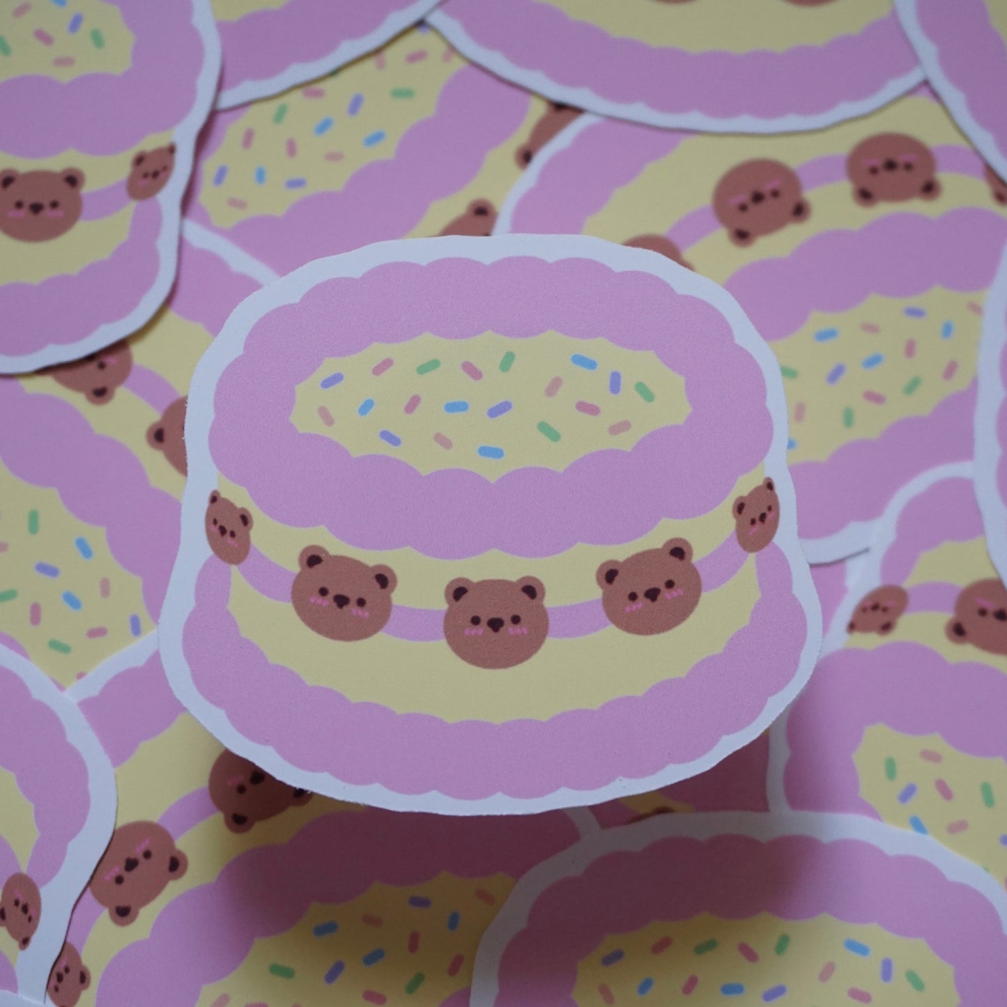 HappyLil' Cakes Waterproof Soft Matte Vinyl Die-Cut 5 Random Stickers Pack