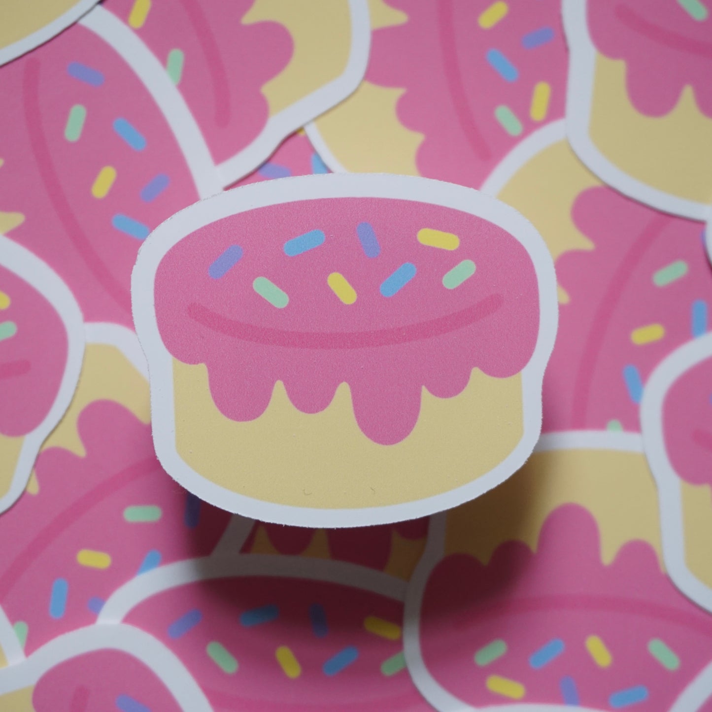 HappyLil' Cakes Waterproof Soft Matte Vinyl Die-Cut 5 Random Stickers Pack