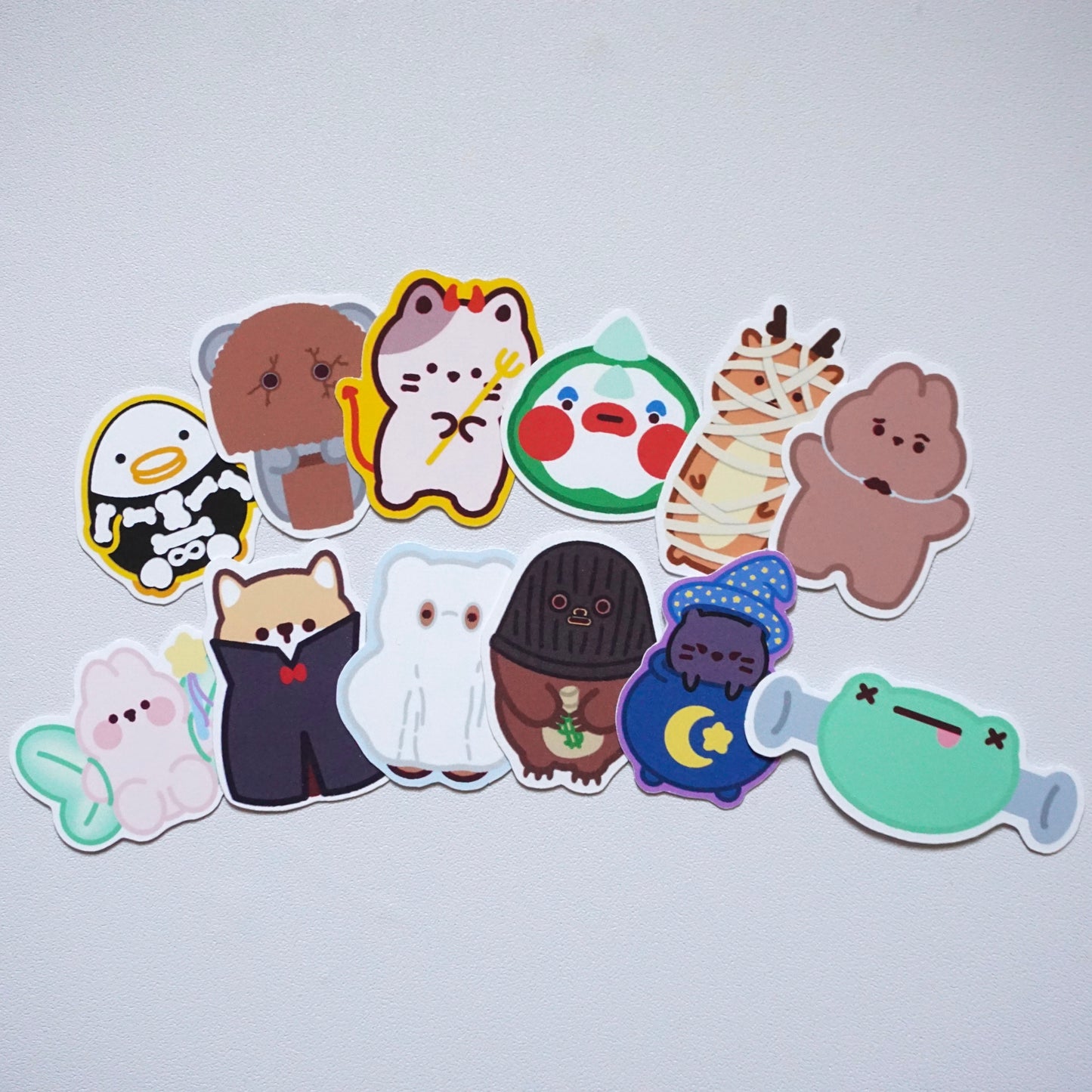 Paper Bag Kola "SpookyLil' Friends" Soft Matte Vinyl Die-Cut Sticker