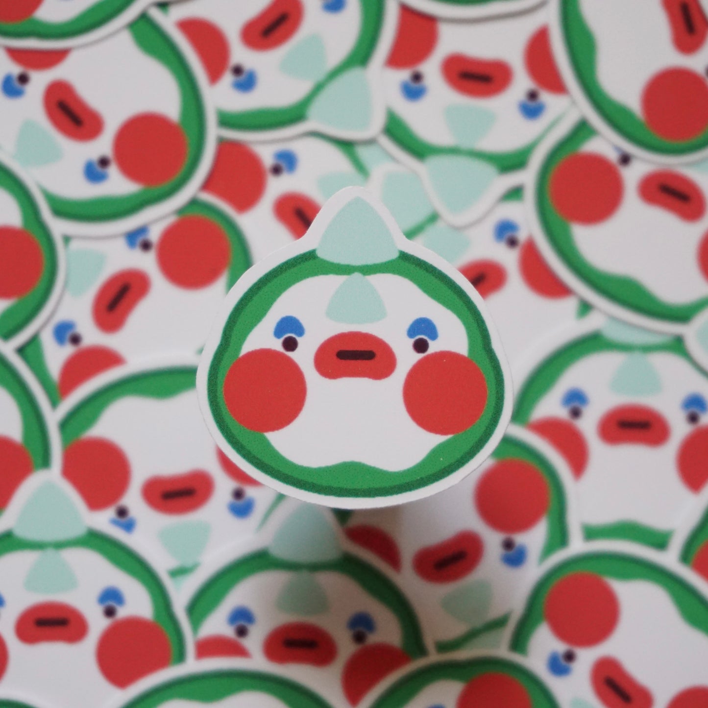 Clown Domino "SpookyLil' Friends" Soft Matte Vinyl Die-Cut Sticker