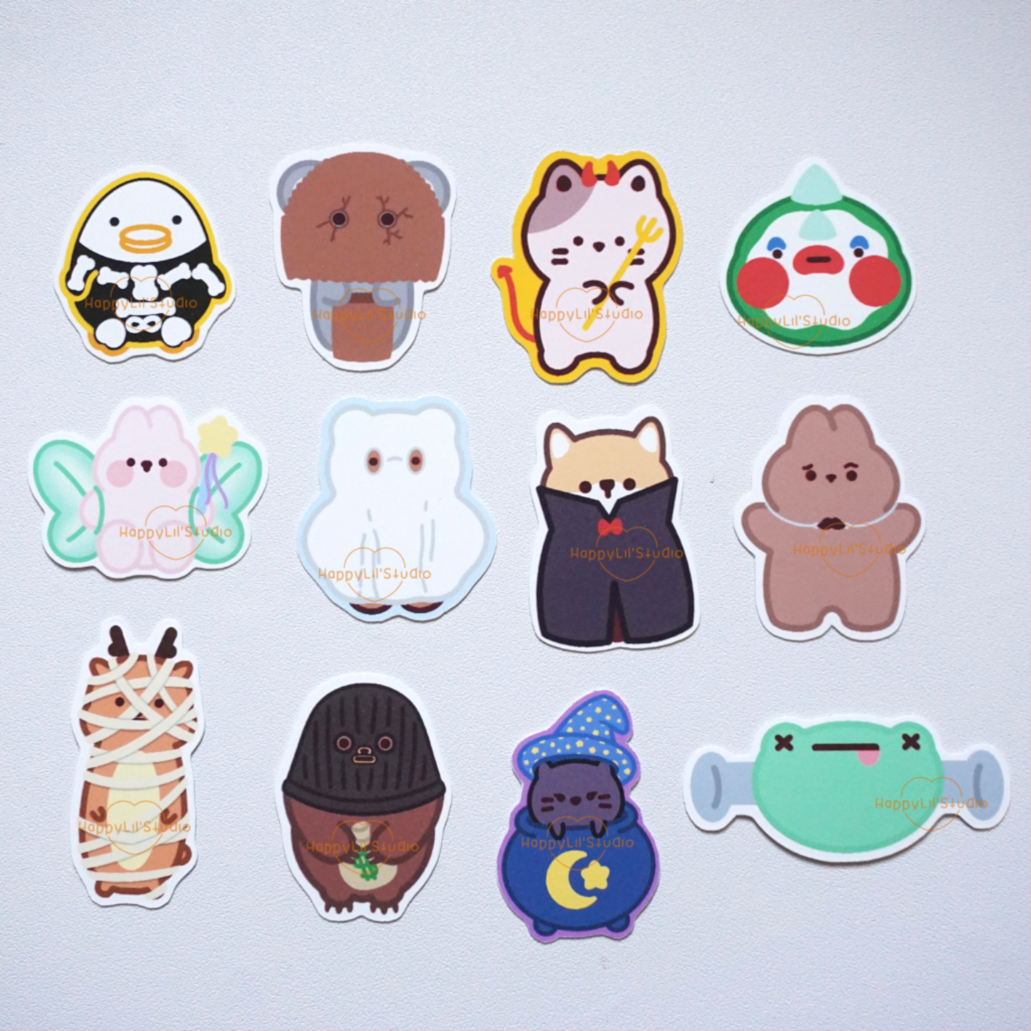 Ghost Pudding "SpookyLil' Friends" Soft Matte Vinyl Die-Cut Sticker