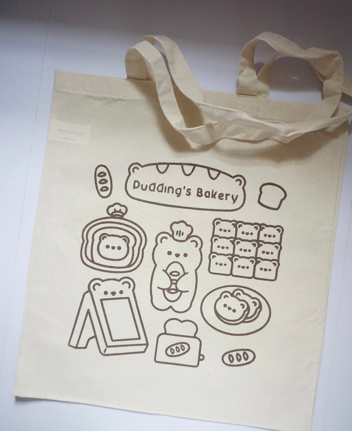 'Pudding's Bakery' | Screen Printed Cotton Tote Bag