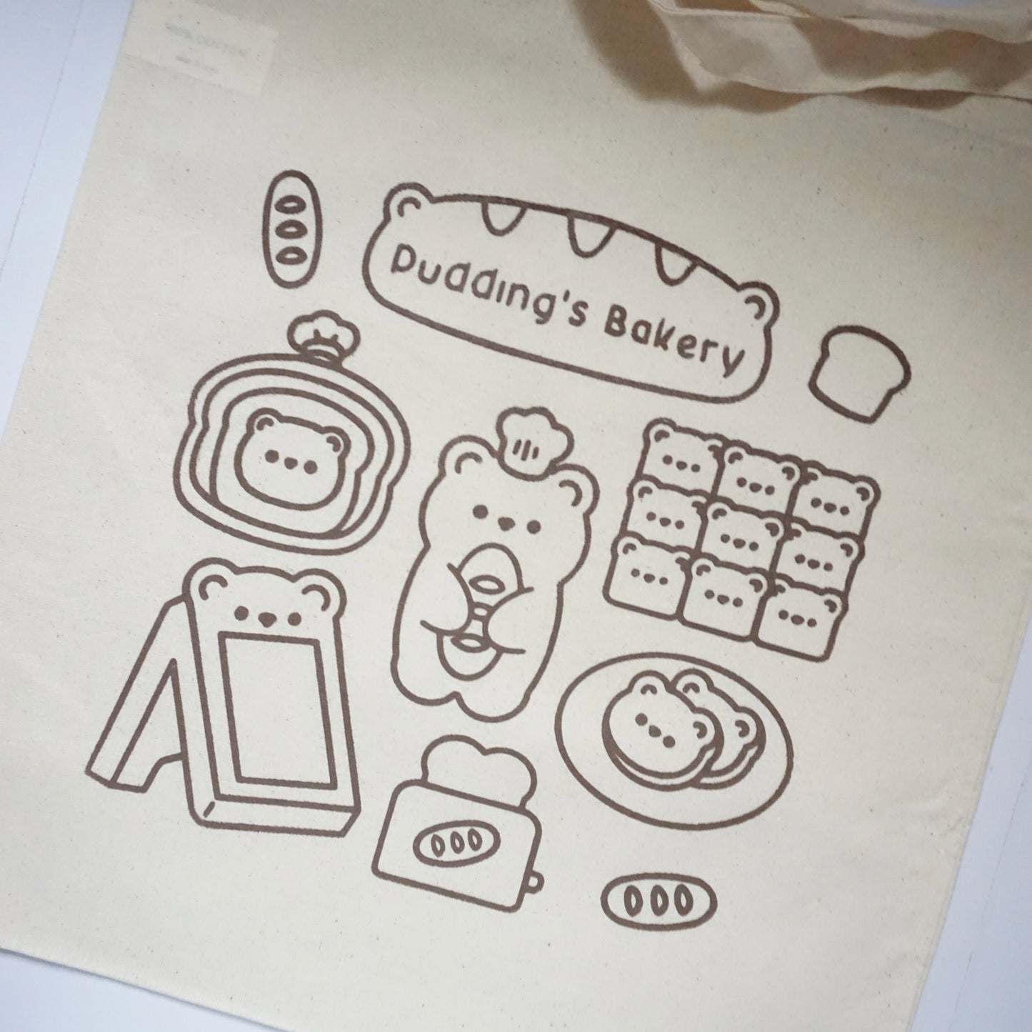 'Pudding's Bakery' | Screen Printed Cotton Tote Bag