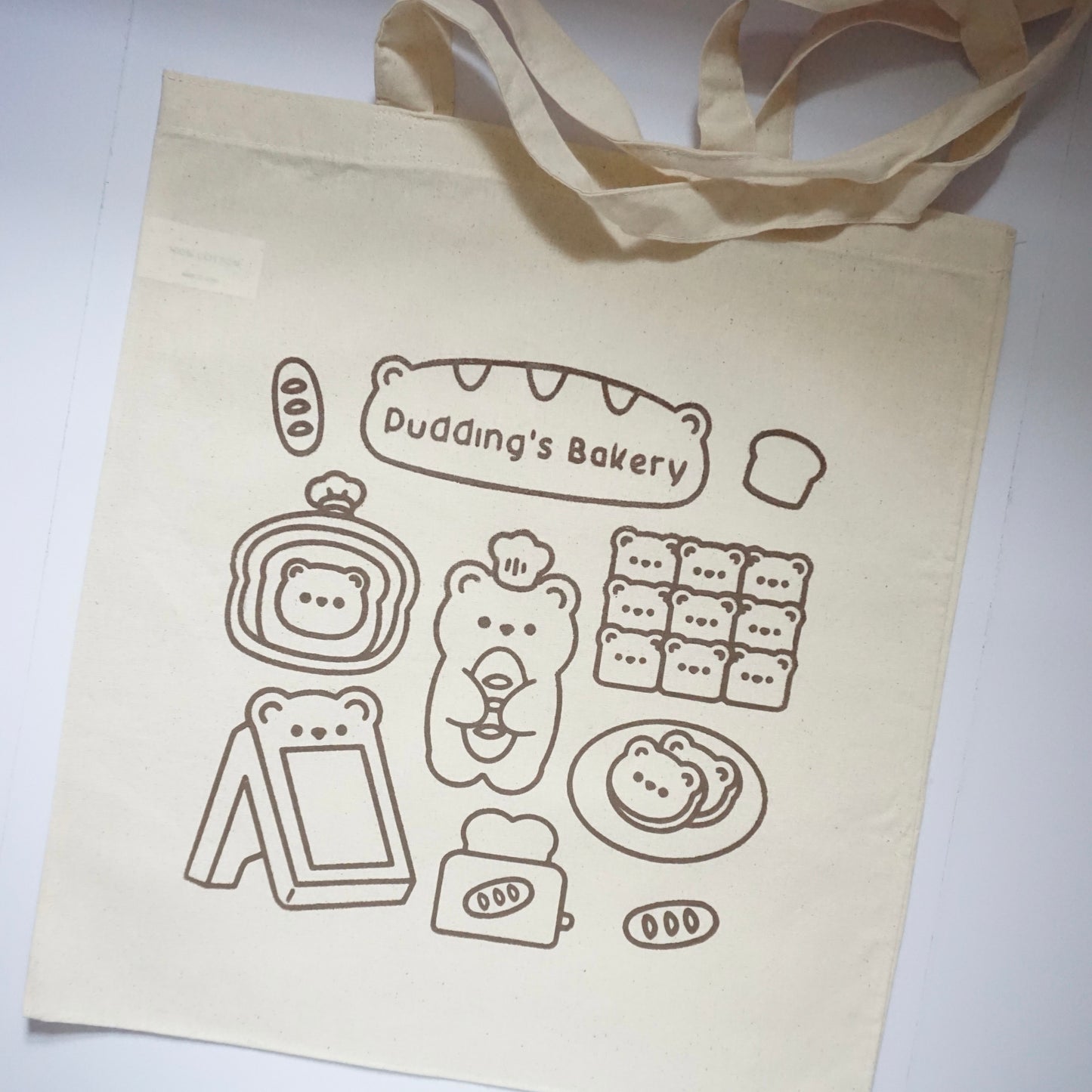 'Pudding's Bakery' | Screen Printed Cotton Tote Bag