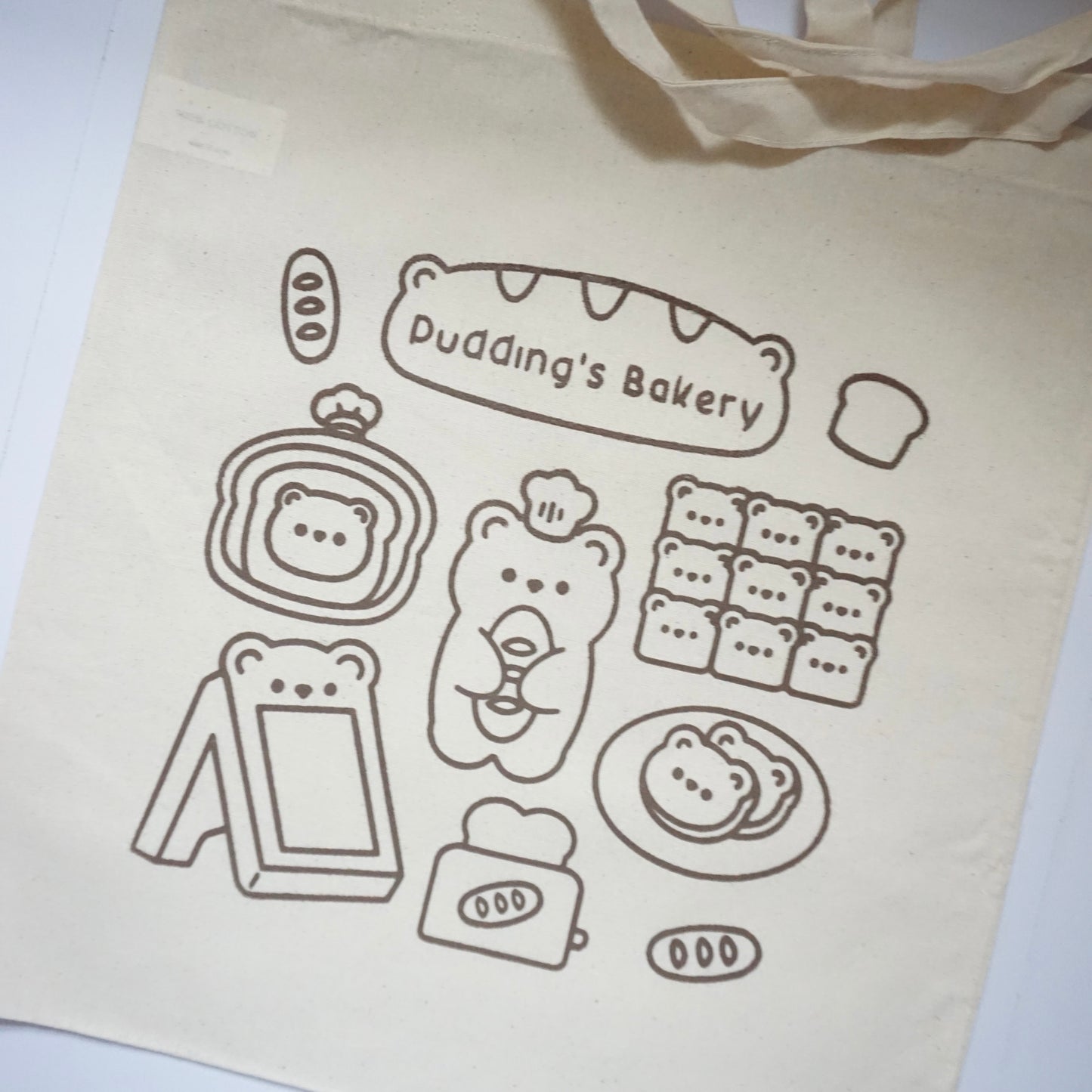 'Pudding's Bakery' | Screen Printed Cotton Tote Bag