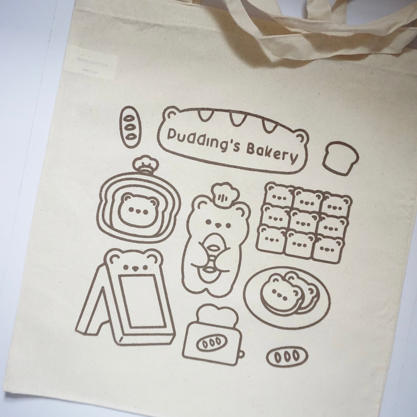 'Pudding's Bakery' | Screen Printed Cotton Tote Bag