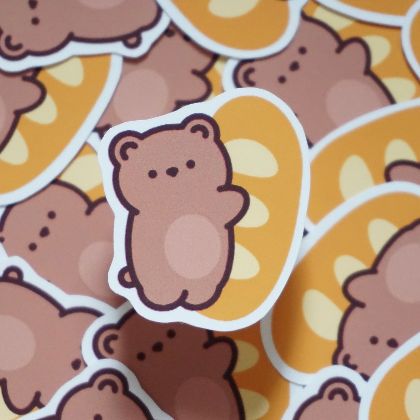 Pudding Hugging Bread Soft Matte Vinyl Die-Cut Sticker