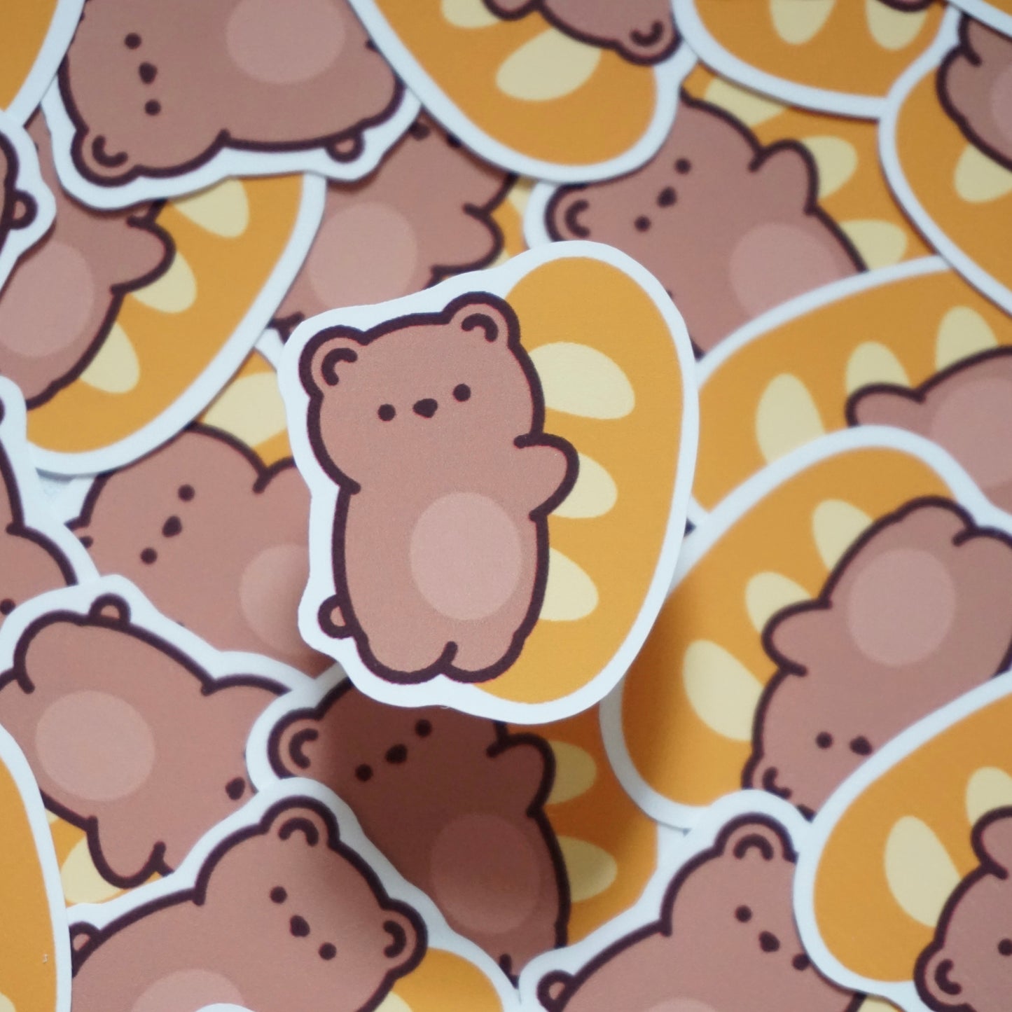 Pudding Hugging Bread Soft Matte Vinyl Die-Cut Sticker