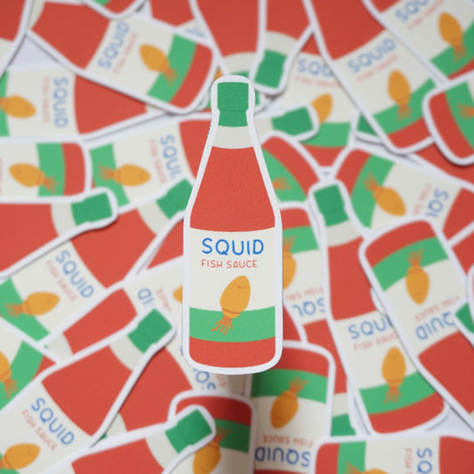 Fish Sauce Bottle Soft Matte Vinyl Die-Cut Sticker