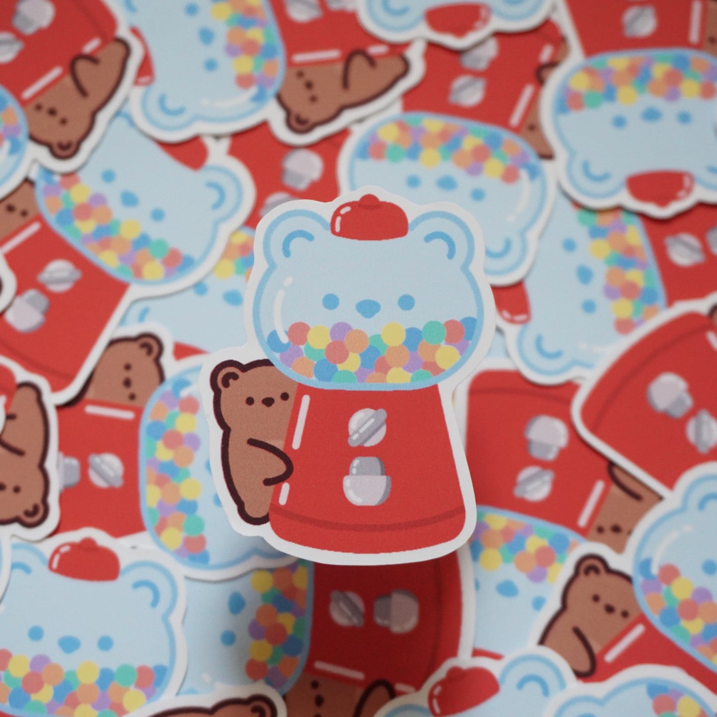 Gumball Machine Soft Matte Vinyl Die-Cut Sticker