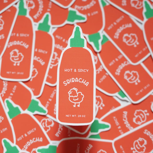 Sriracha Bottle Soft Matte Vinyl Die-Cut Sticker