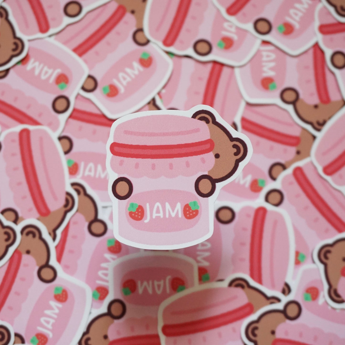 Strawberry Jam Soft Matte Vinyl Die-Cut Sticker