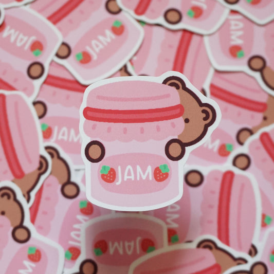 Strawberry Jam Soft Matte Vinyl Die-Cut Sticker