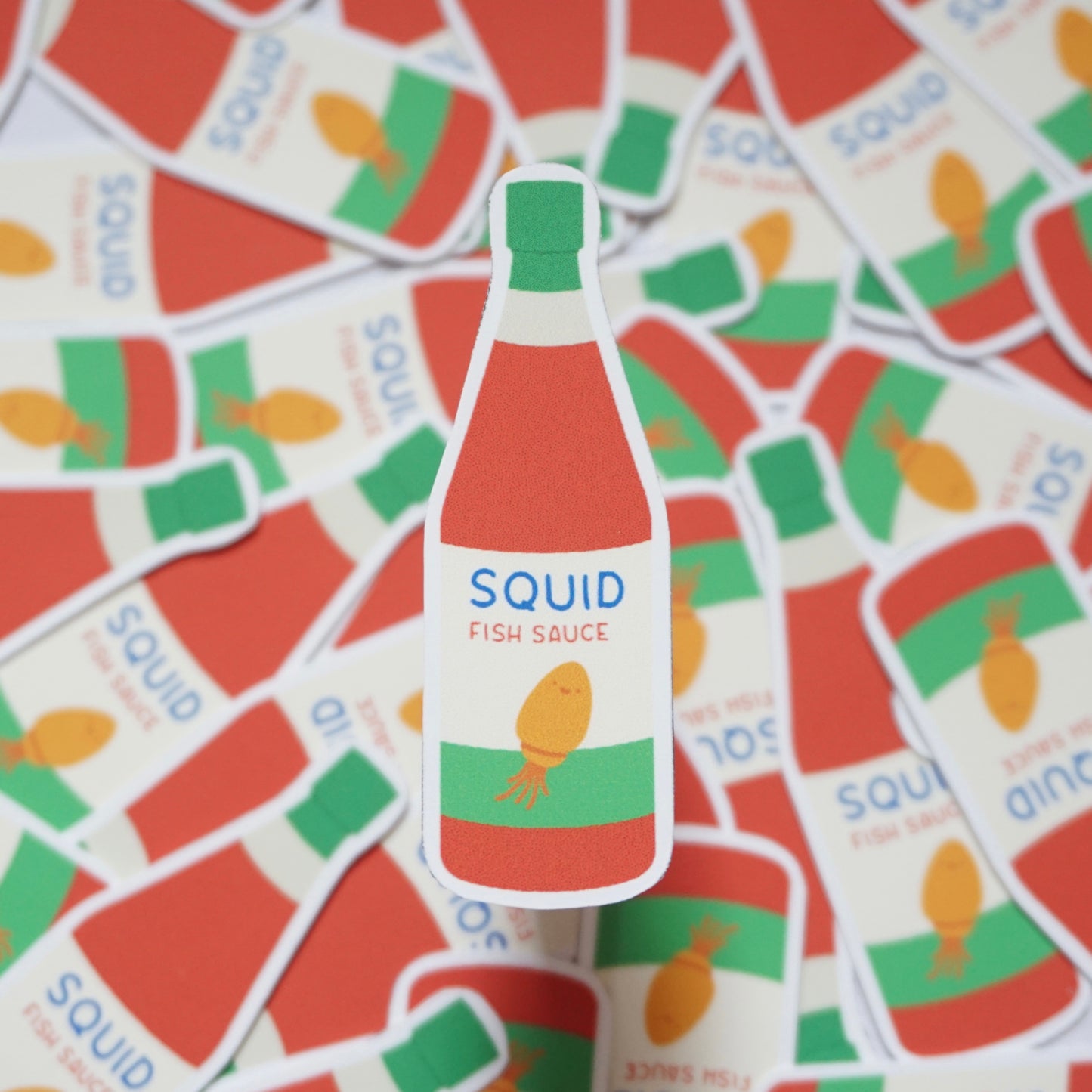 Fish Sauce Bottle Soft Matte Vinyl Die-Cut Sticker