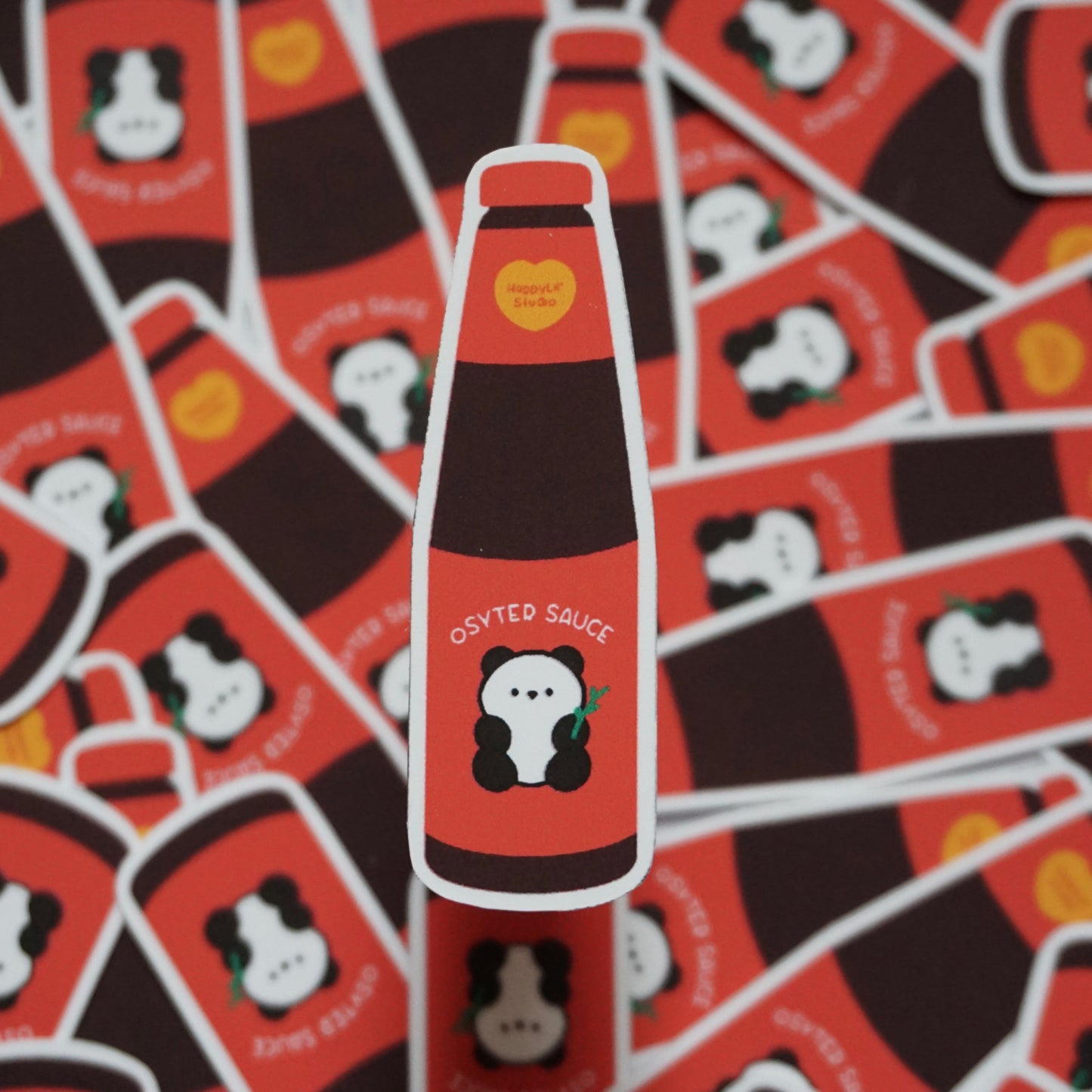 Oyster Sauce Bottle Soft Matte Vinyl Die-Cut Sticker